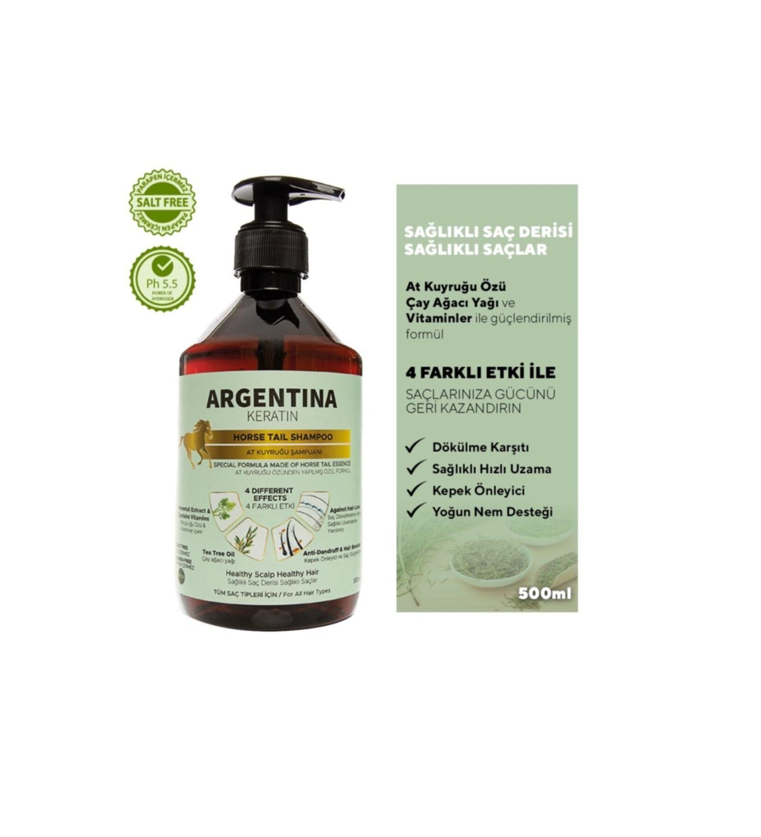 ARGENTINA KERATIN Keratin & Anti-Hair Loss Horsetail Shampoo 500 ml