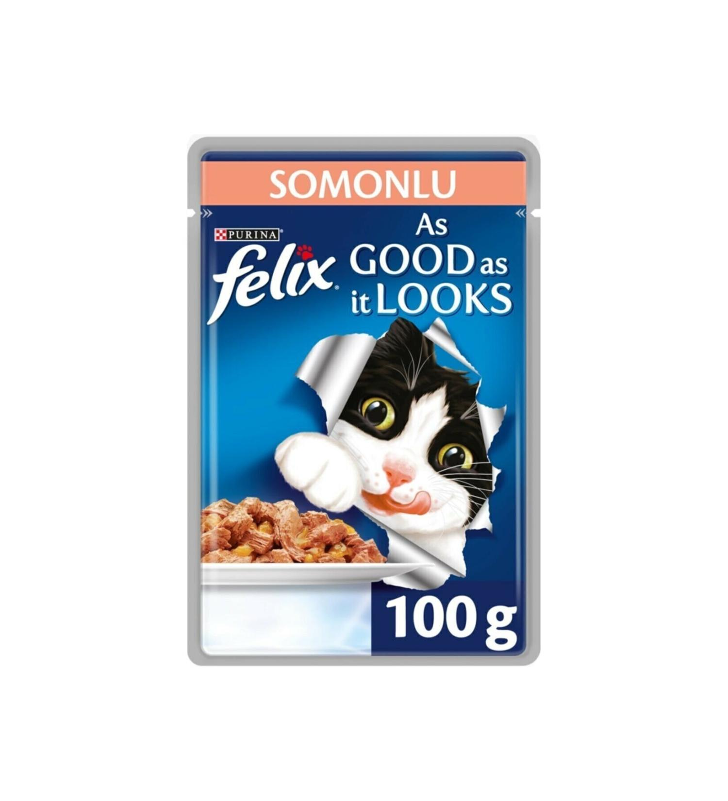 FELIX 4 Pieces Felix Salmon Full Wet Cat Food