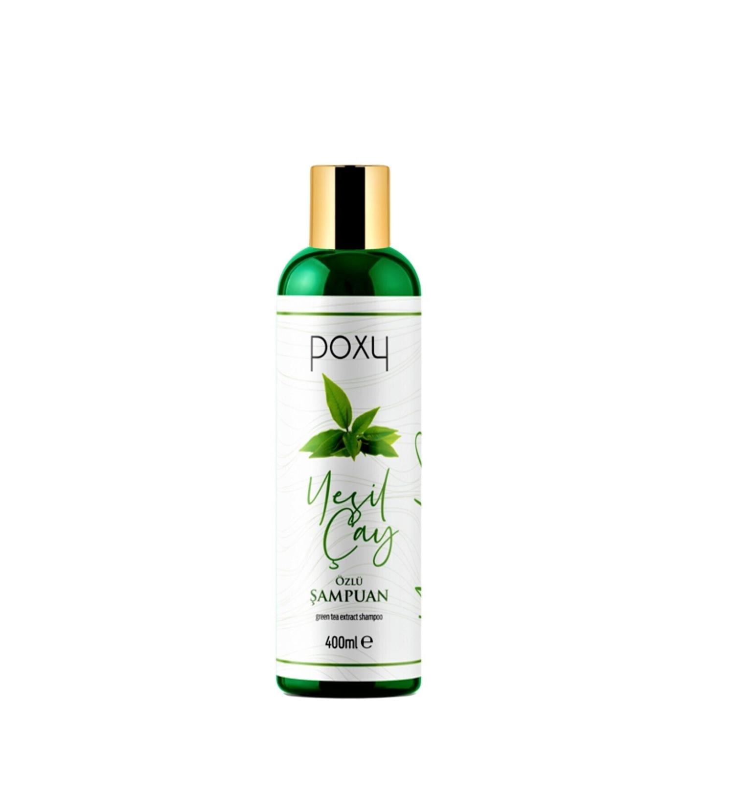 Poxy Green Tea Essence Shampoo for Fine Hair 400 ml