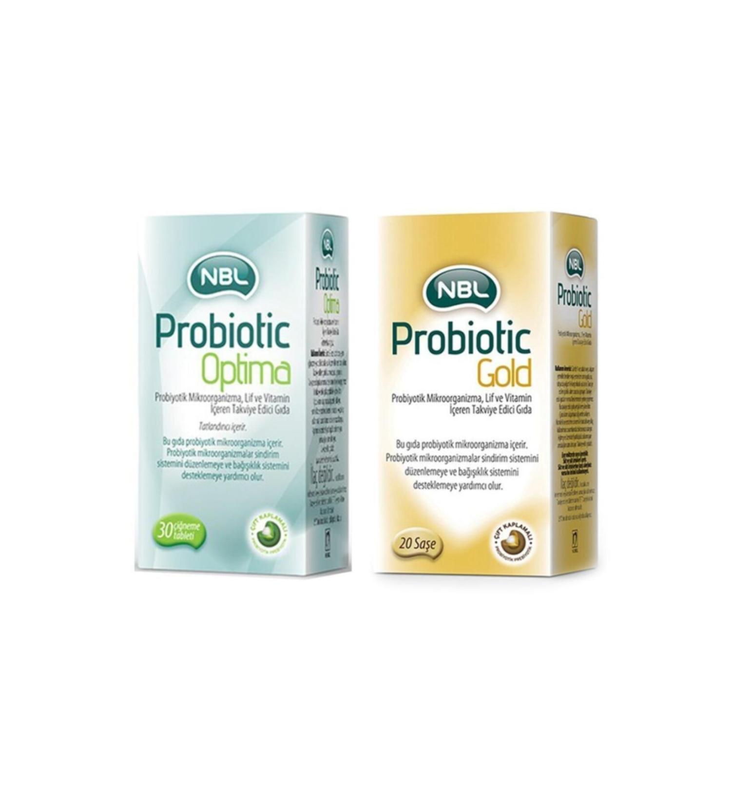 NBL Probiotic Gold 20 Sachet + Probiotic Optima 30 Tablets - Buy Online on GoSupps.com
