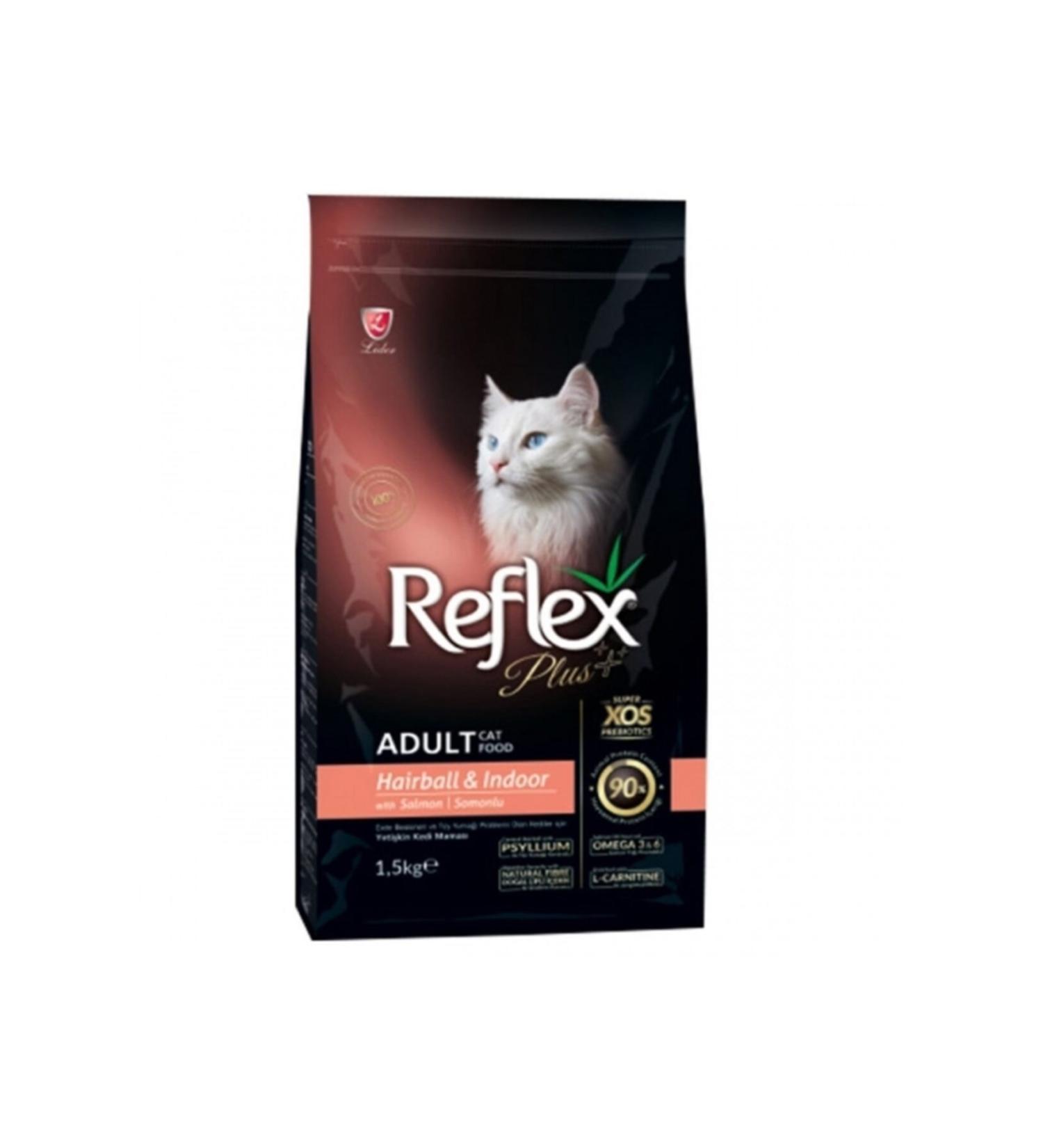 Reflex Plus Salmon Hairball Adult Cat Food 1.5 Kg