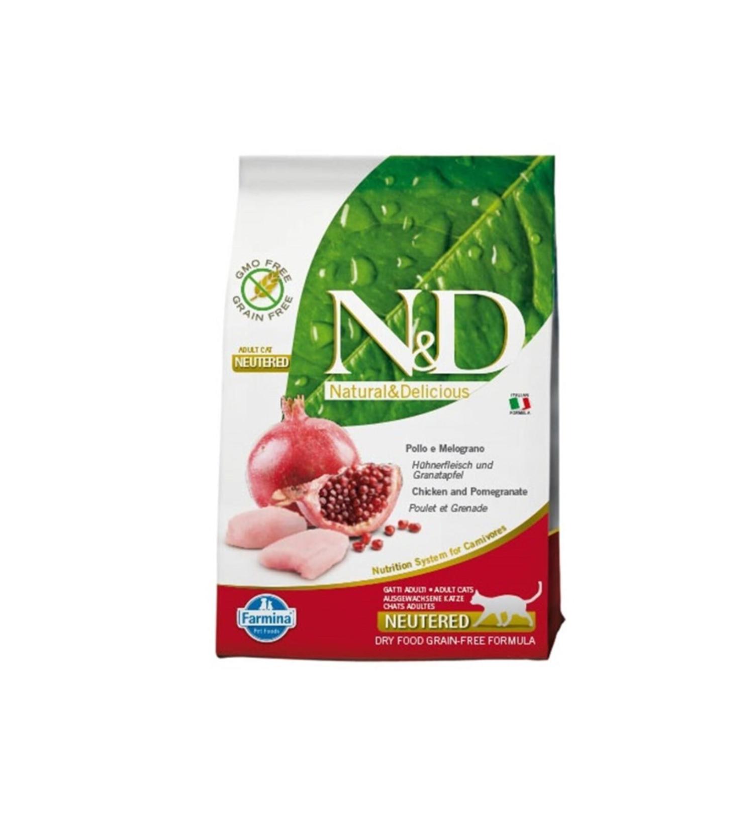 N & D Prime Chicken + Pomegranate Sterilized Cat Food 5 kg