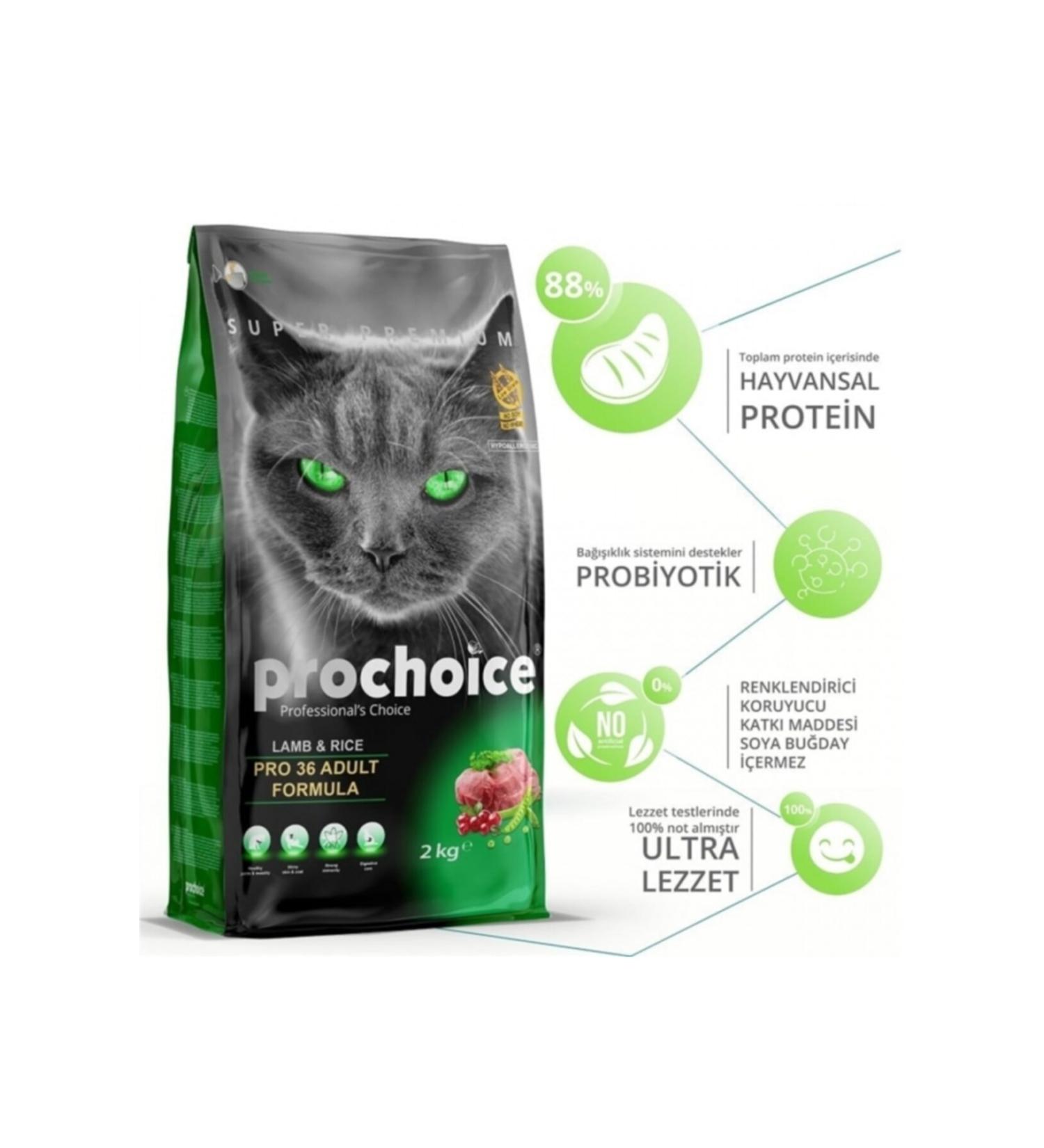 PROCHO SE Pro Choice Pro 36 Lamb Adult Cat Food 2 Kg