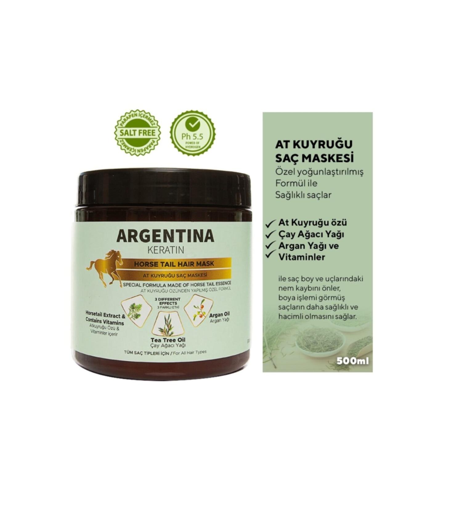 ARGENTINA KERATIN Horsetail Argan Oil Hair Mask - Conditioner 500ml