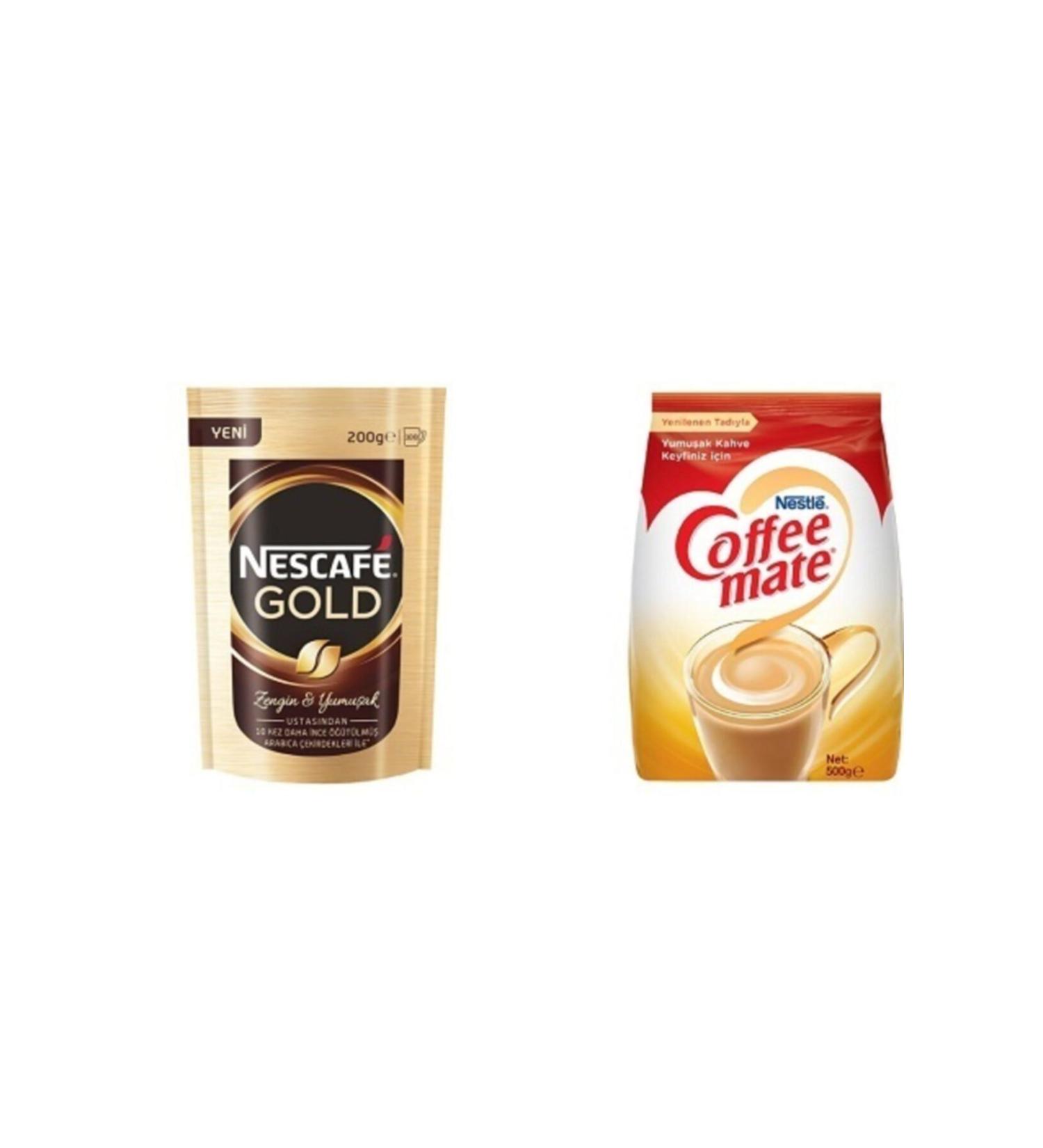 Nestle Nescafe Gold 200 Gr + Coffee Mate Milk Powder 625 Gr