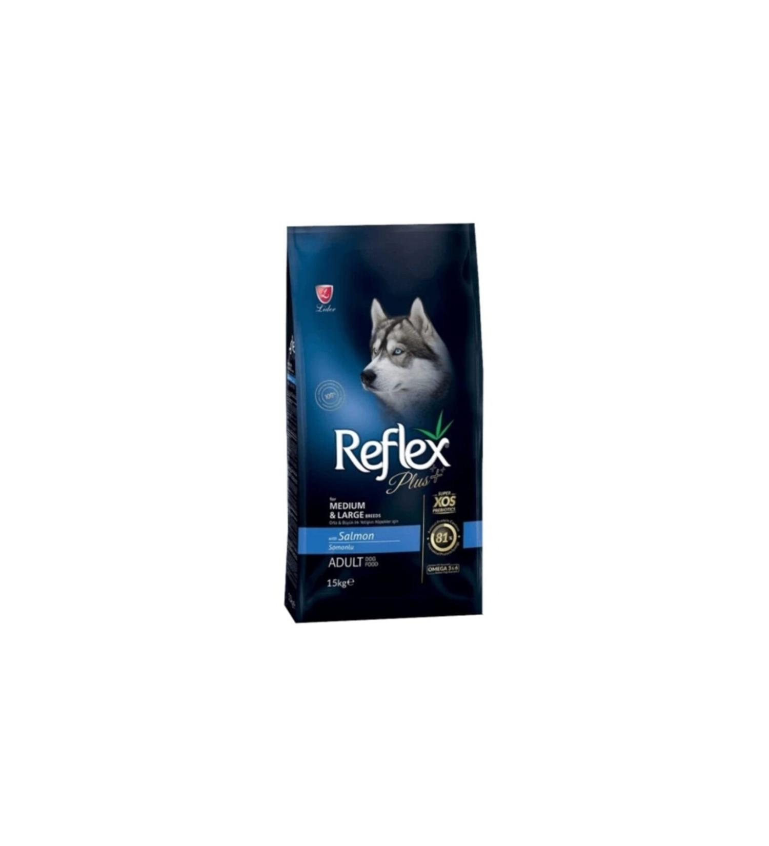 Reflex Plus Adult Dog Food with Salmon for Medium and Large Breeds 3 kg