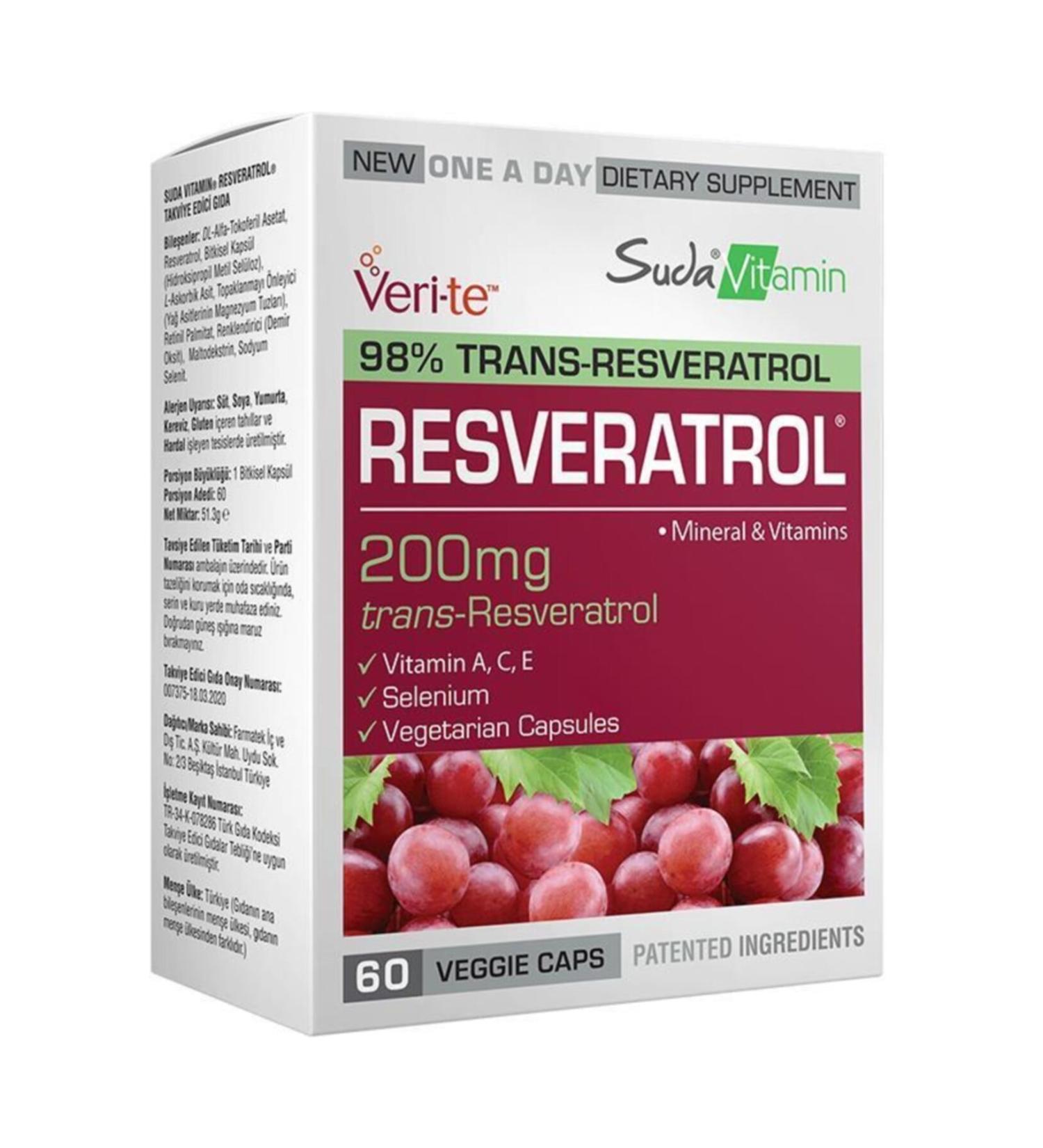Water Collagen Water Vitamins Resveratrol 60 Herbal Capsules