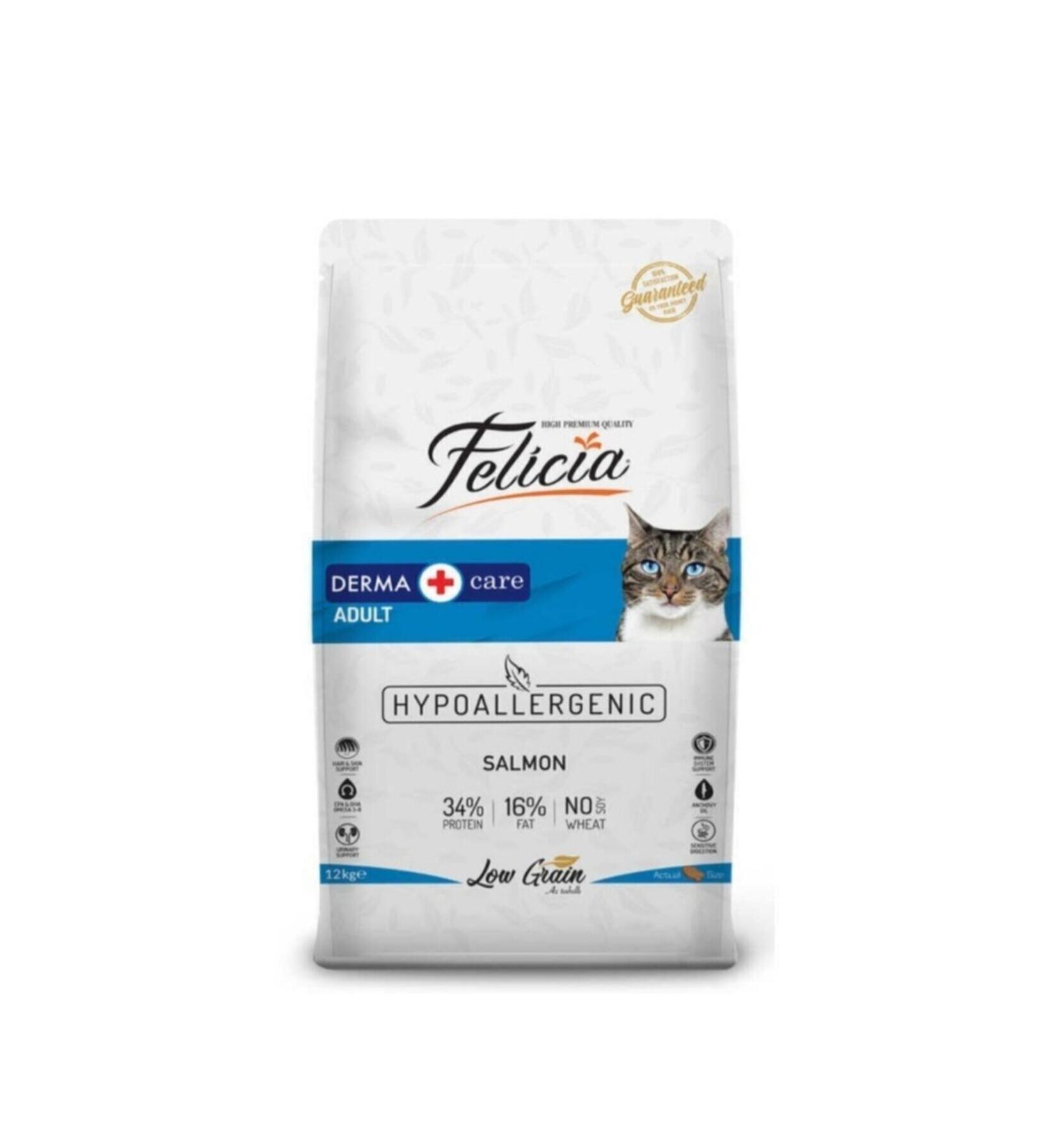 Felicia Low Grain Hypoallergenic Salmon Adult Cat Food 12 kg