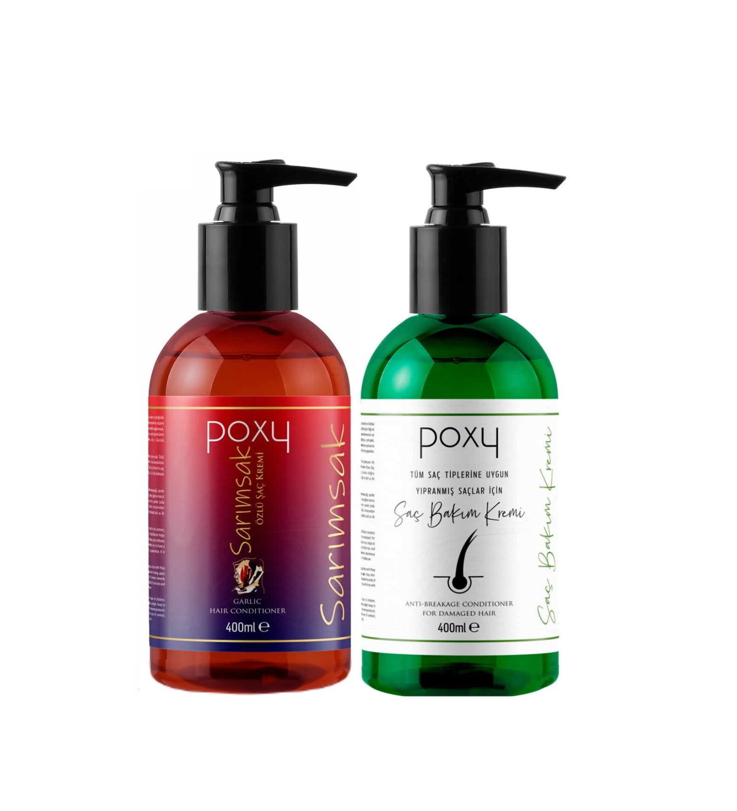 Poxy Closed Hair Special Garlic Extract Hair Cream 400 Ml & Hair Care Cream Suitable for All Hair Types 400 Ml