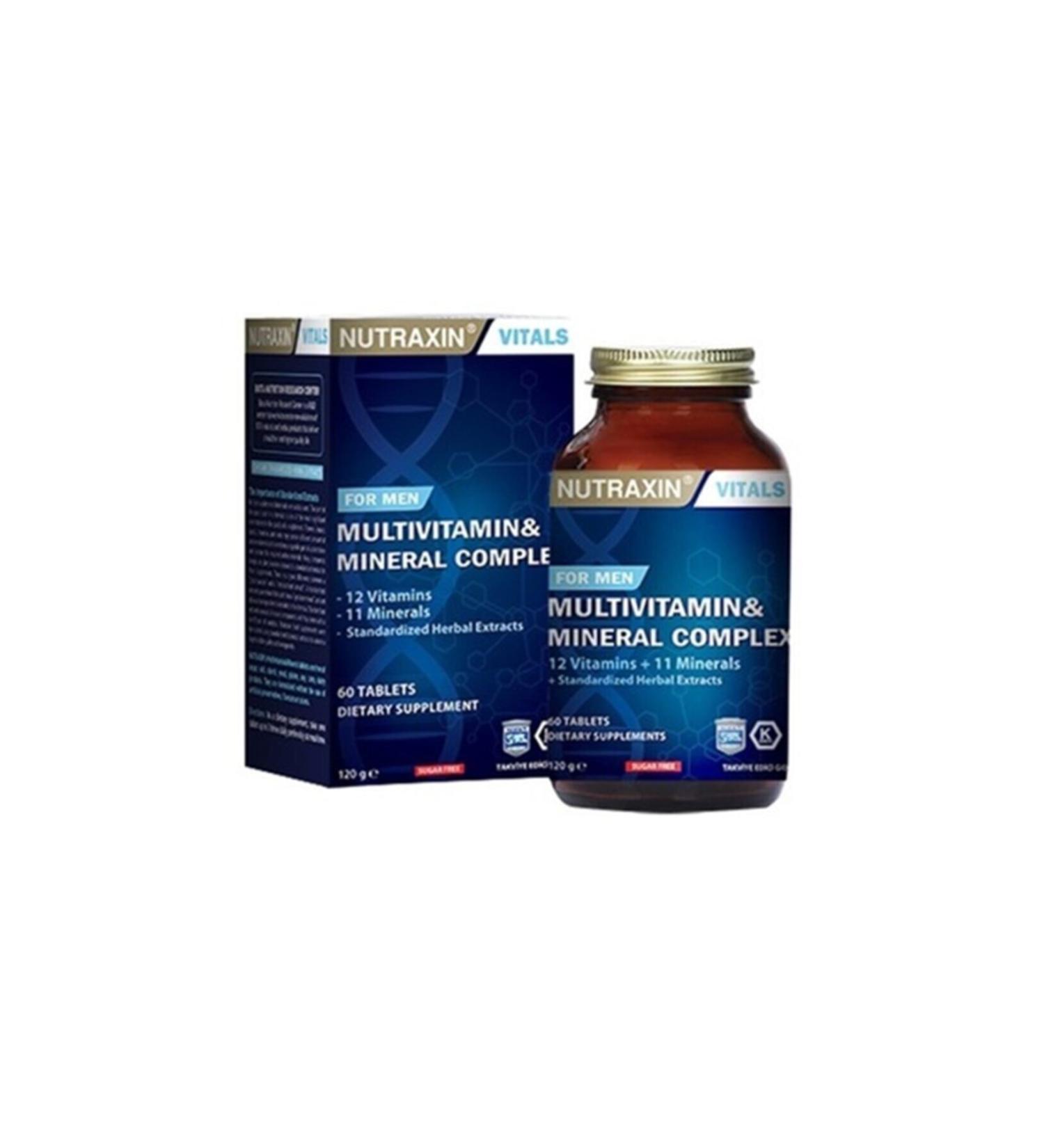 Nutraxin Multivitamin & Mineral Complex For Men 60 Tablets