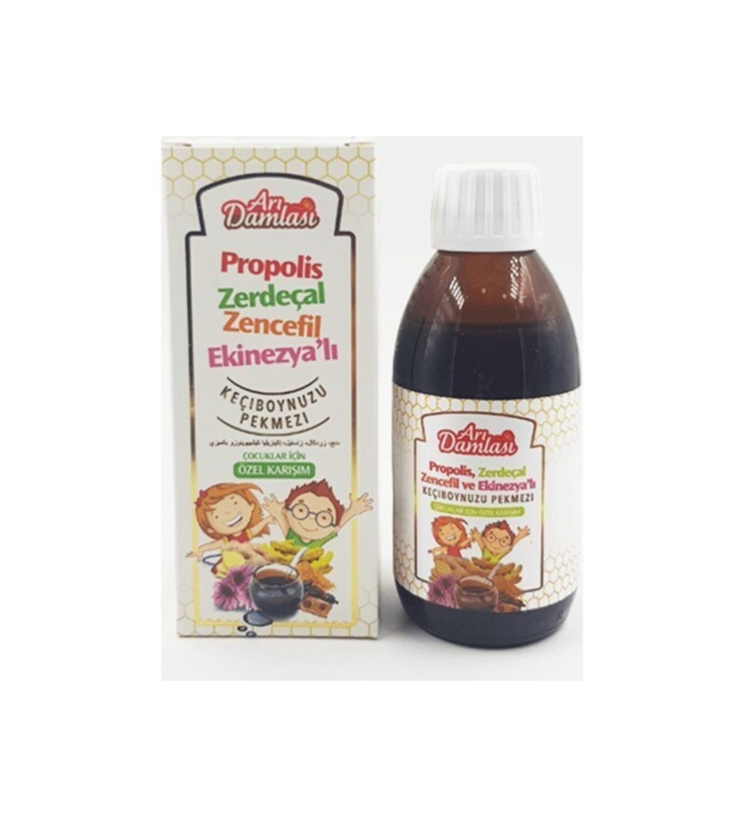 Bee Drops Children Propolis Turmeric And Ginger Echinacea Carob Molasses 250 Ml