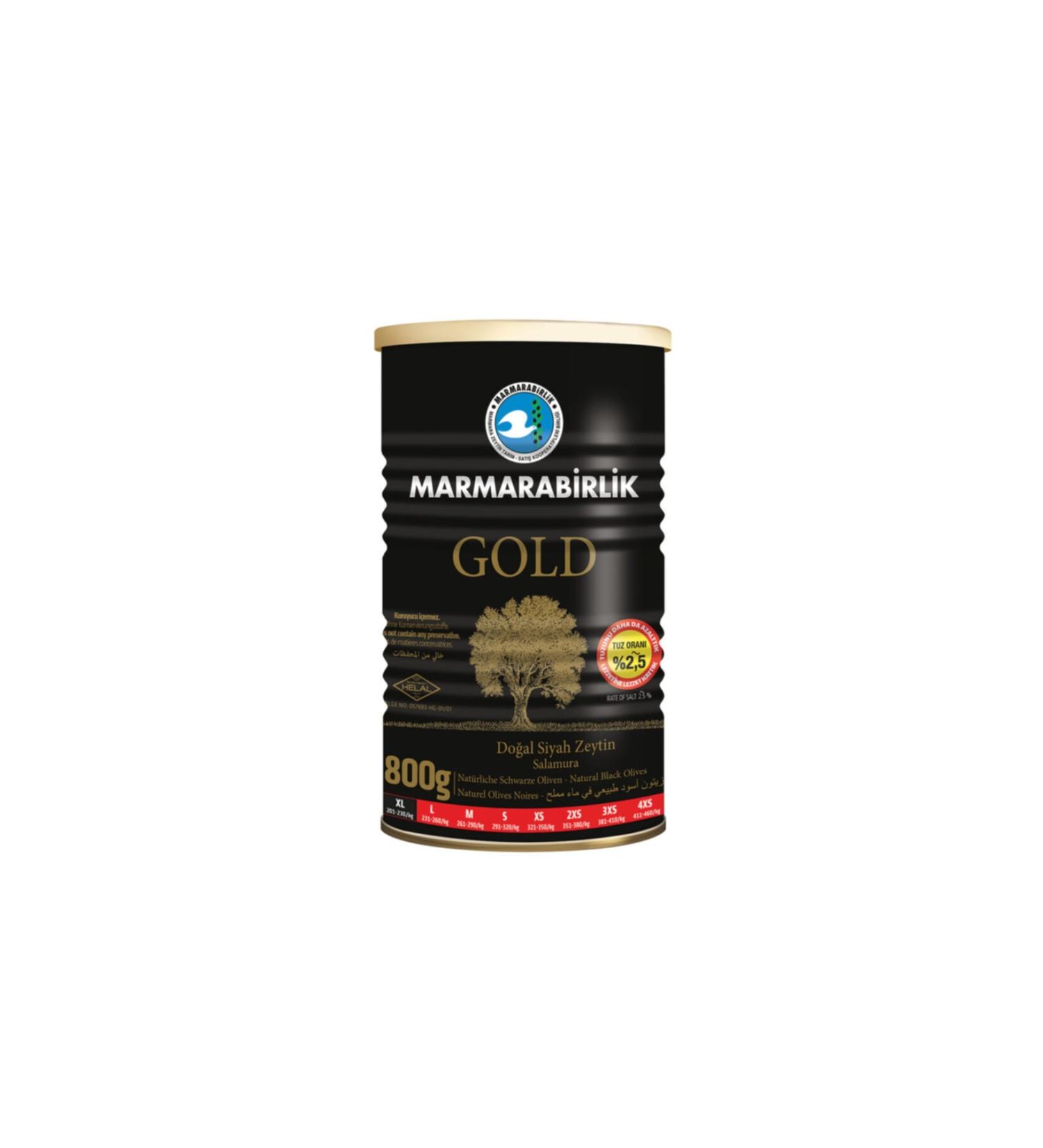 Marmarabirlik Tin Gold Olives 800 Gr X 2 Pieces