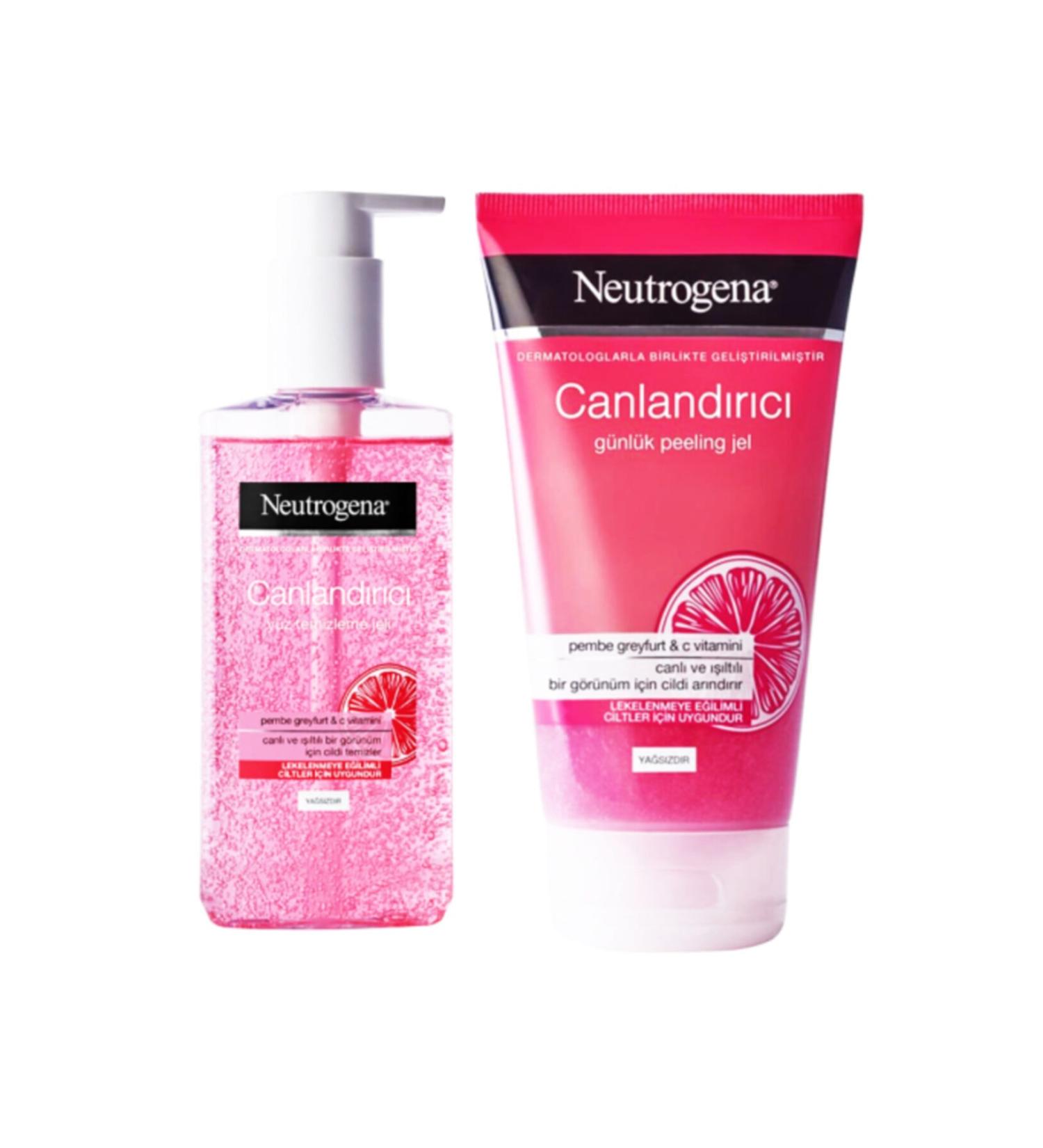 Neutrogena Revitalizing Pink Grapefruit Gel 200 ml Pink Grapefruit Daily Peeling Gel 150 ml