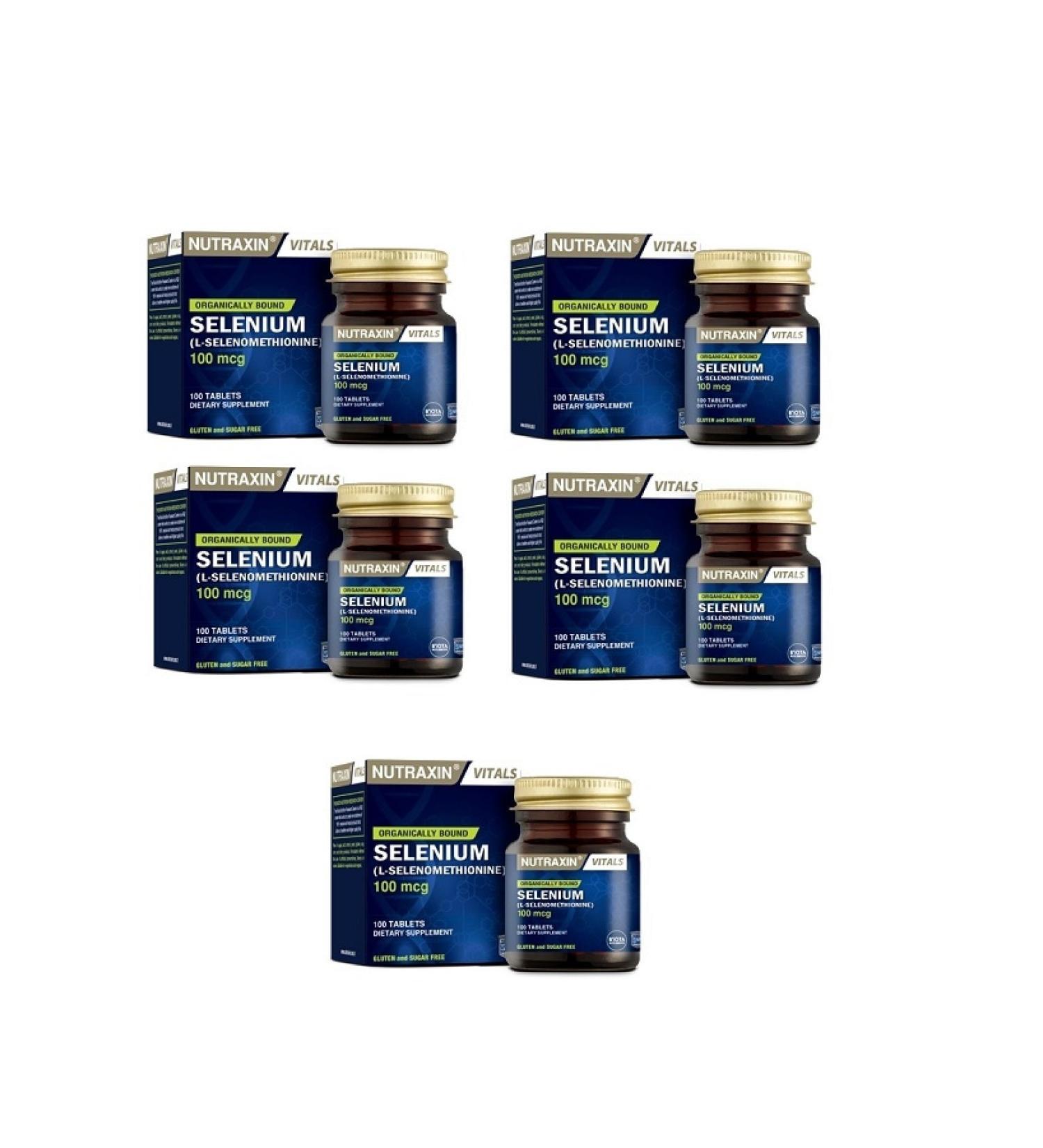 Nutraxin Selenium 100 Tablets * 5 Pieces
