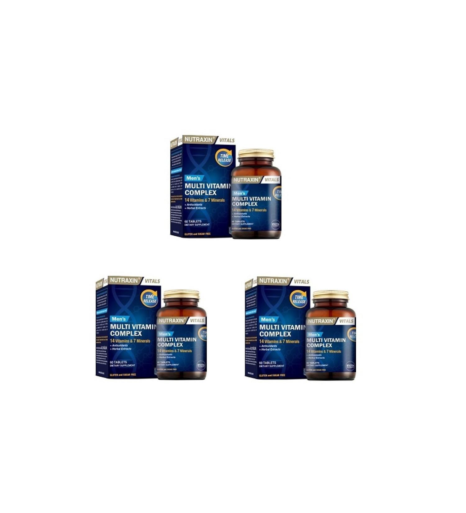Nutraxin Nutraxin Multivitamin Complex Men 60 Tablets*3