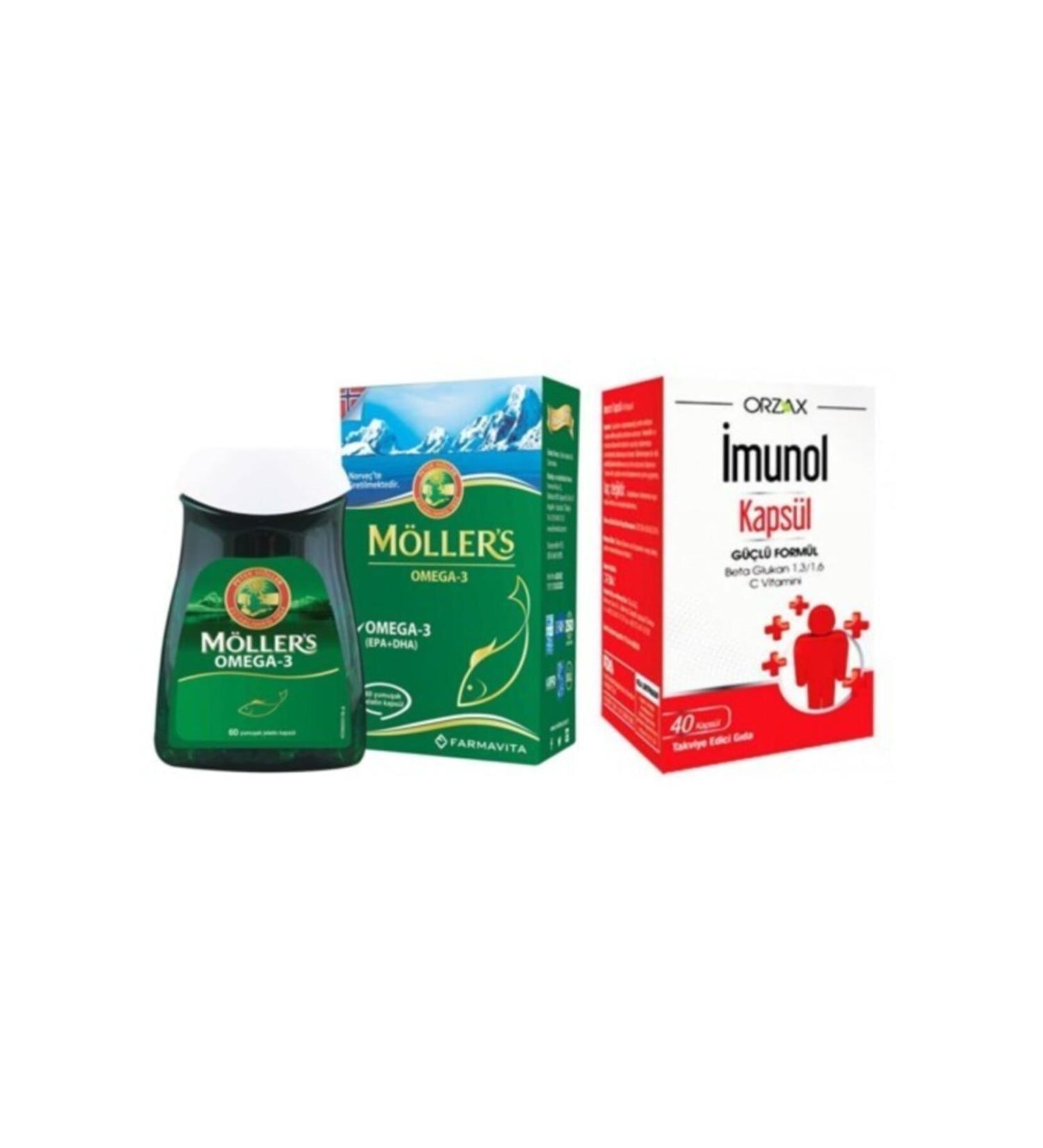 Mollers Omega 3 Fish Oil 60 Capsules And Imunol 40 Capsules