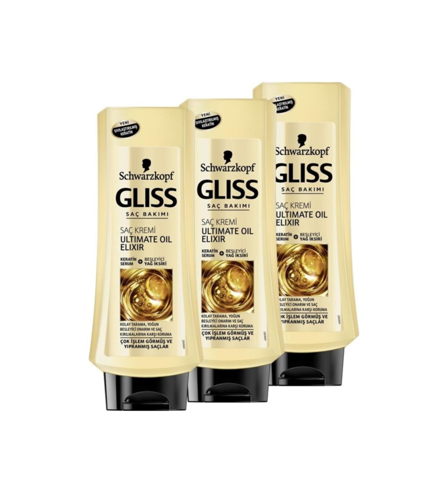 Gliss 3600ml Ultimate Oil Elixir Conditioner X 3 Pieces