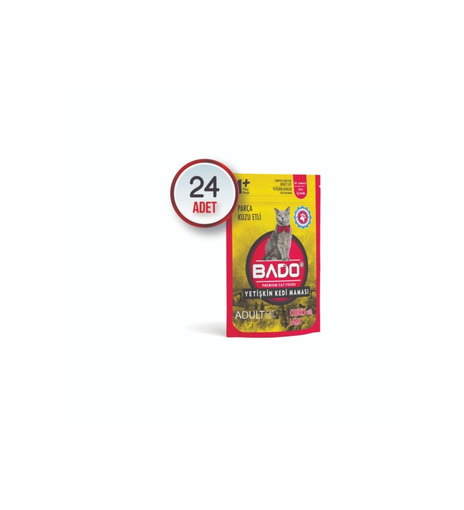 Bado Pouch Wet Food 85 Gr Cat Piece Meat 24 Pieces