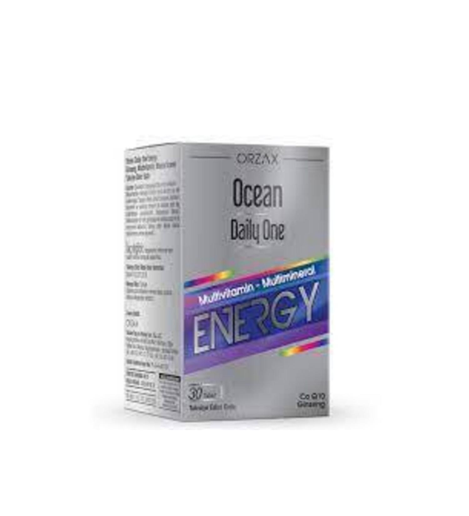 Ocean Orzax Daily One Energy 30 Tablets Food Supplement