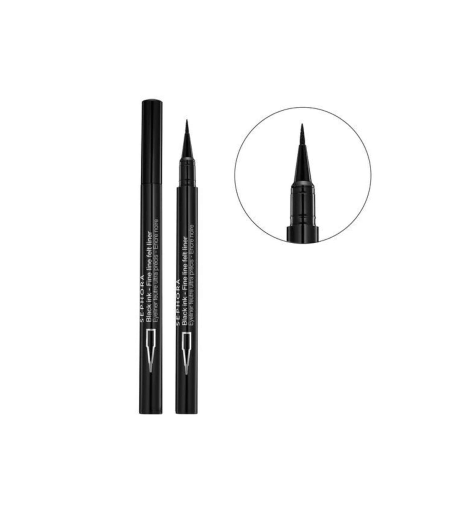 Sephora Black Ink Fine Line Waterproof Eyeliner Waterproof Eyeliner Encre Noire (0.5 Ml) - Buy Online on GoSupps.com