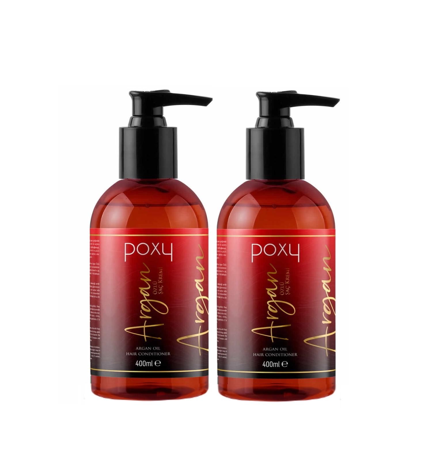 Poxy Argan Essence Hair Conditioner for Dyed Hair 400 Ml X 2 Pieces