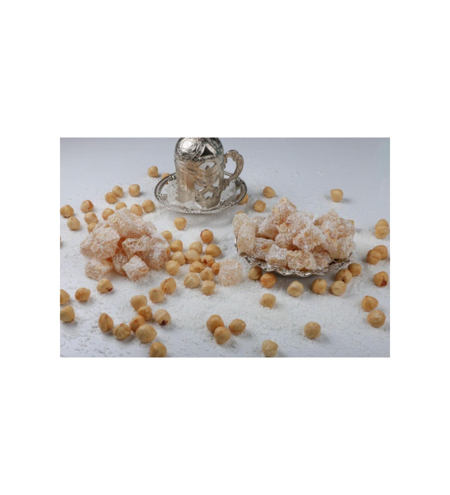 HALUK AYDIN DRIED FRUIT Double Roasted Hazelnut Turkish Delight 700 Gr