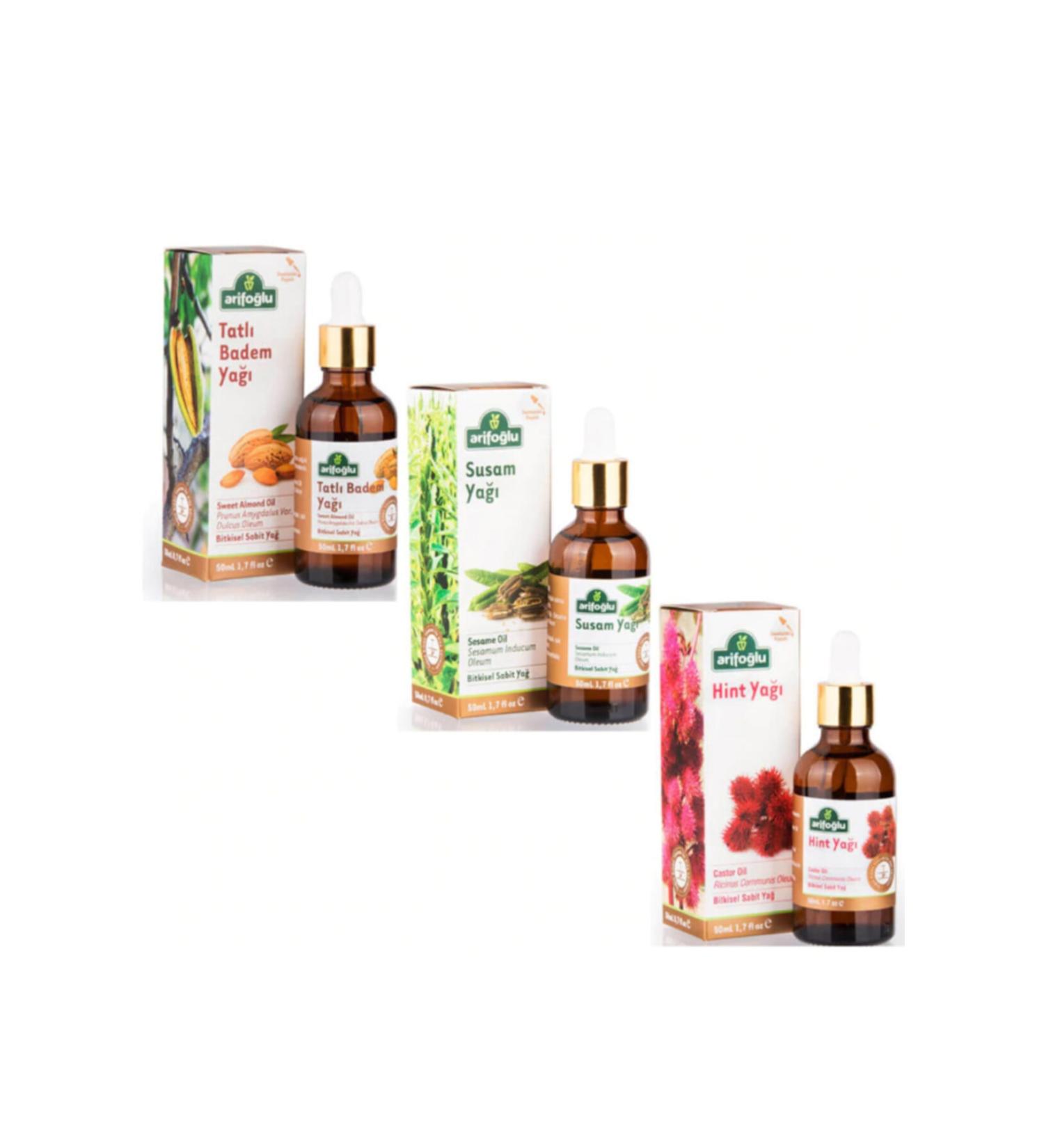 Arifo lu Almond + Sesame + Castor Oil 3 X 50 Ml