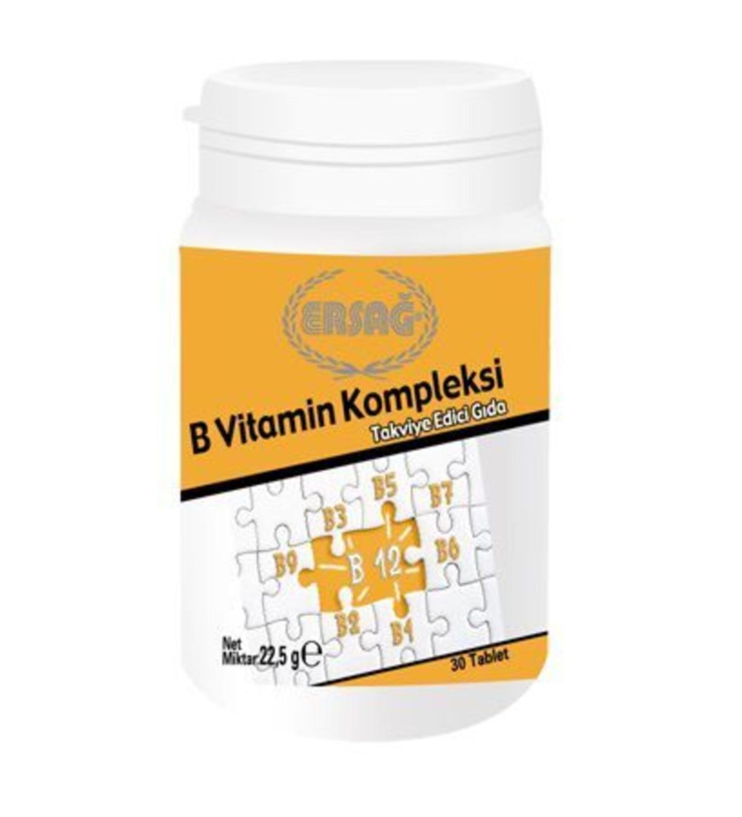 Ersa Vitamin B Complex Food Supplement - 30 Capsules