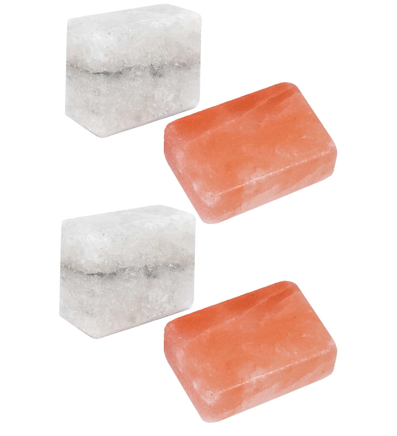 Aktarloji 2 Pink Himalayan Soap + 2 White ank r Rock Salt Soap