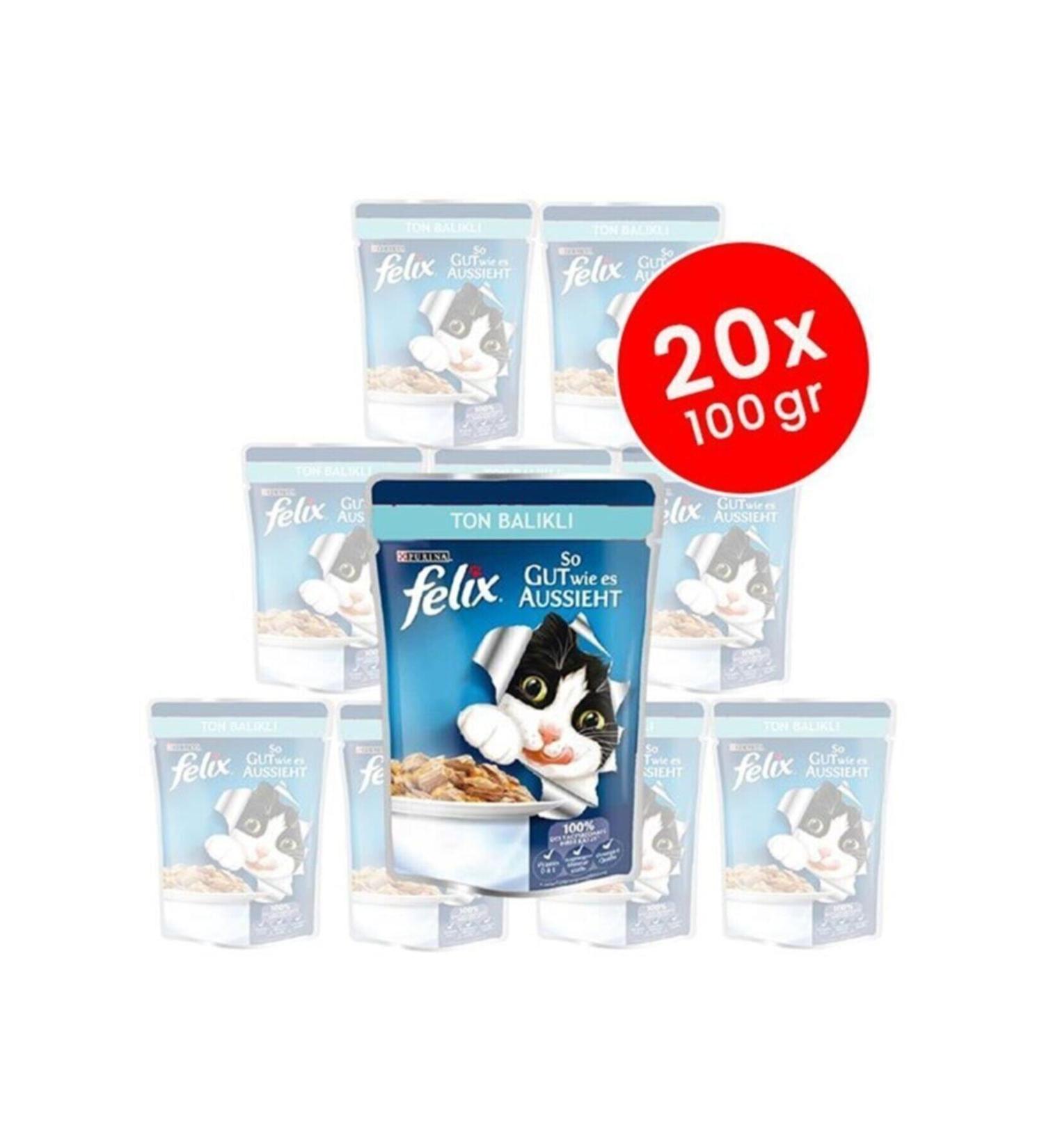 FELIX Felix Tuna Adult Cat Canned Food 20x100 Gr