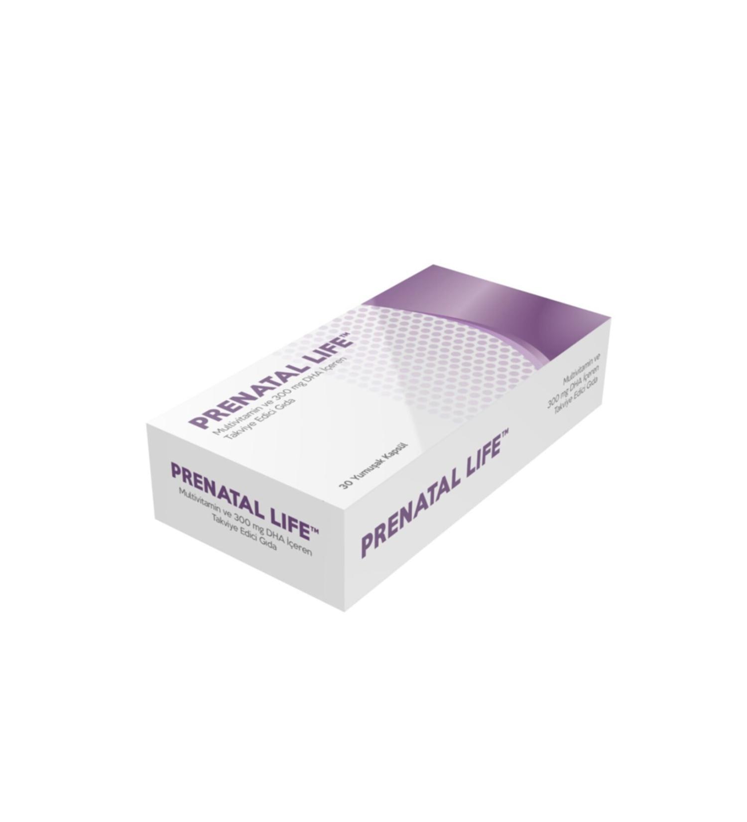 Prenatal Life Multivitamin and 300mg DHA Containing Supplementary Food 30 Capsules