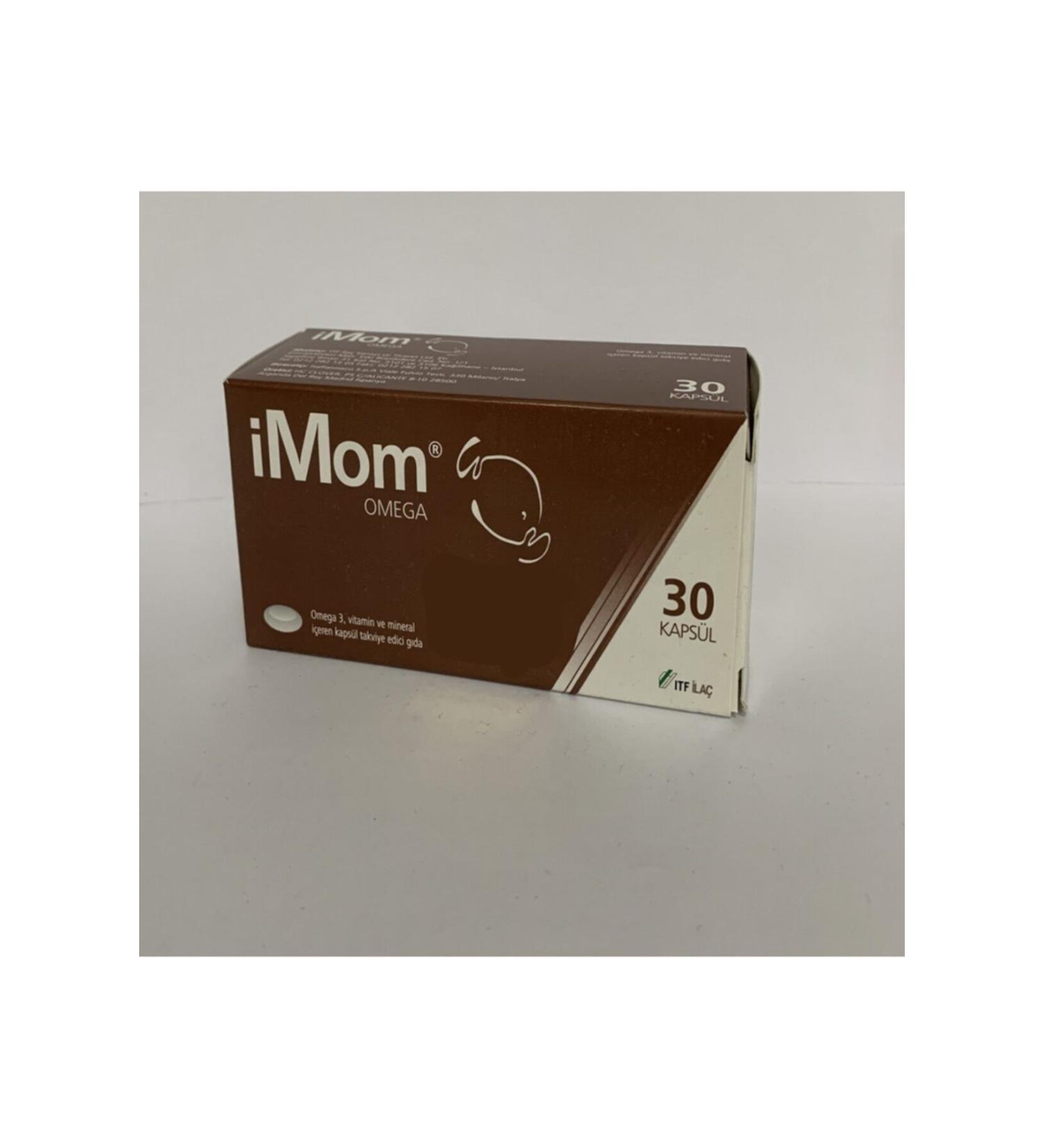 ITF Pharmaceuticals Imom Omega3 Minerals and Vitamins Supplementary Food 30 Capsules