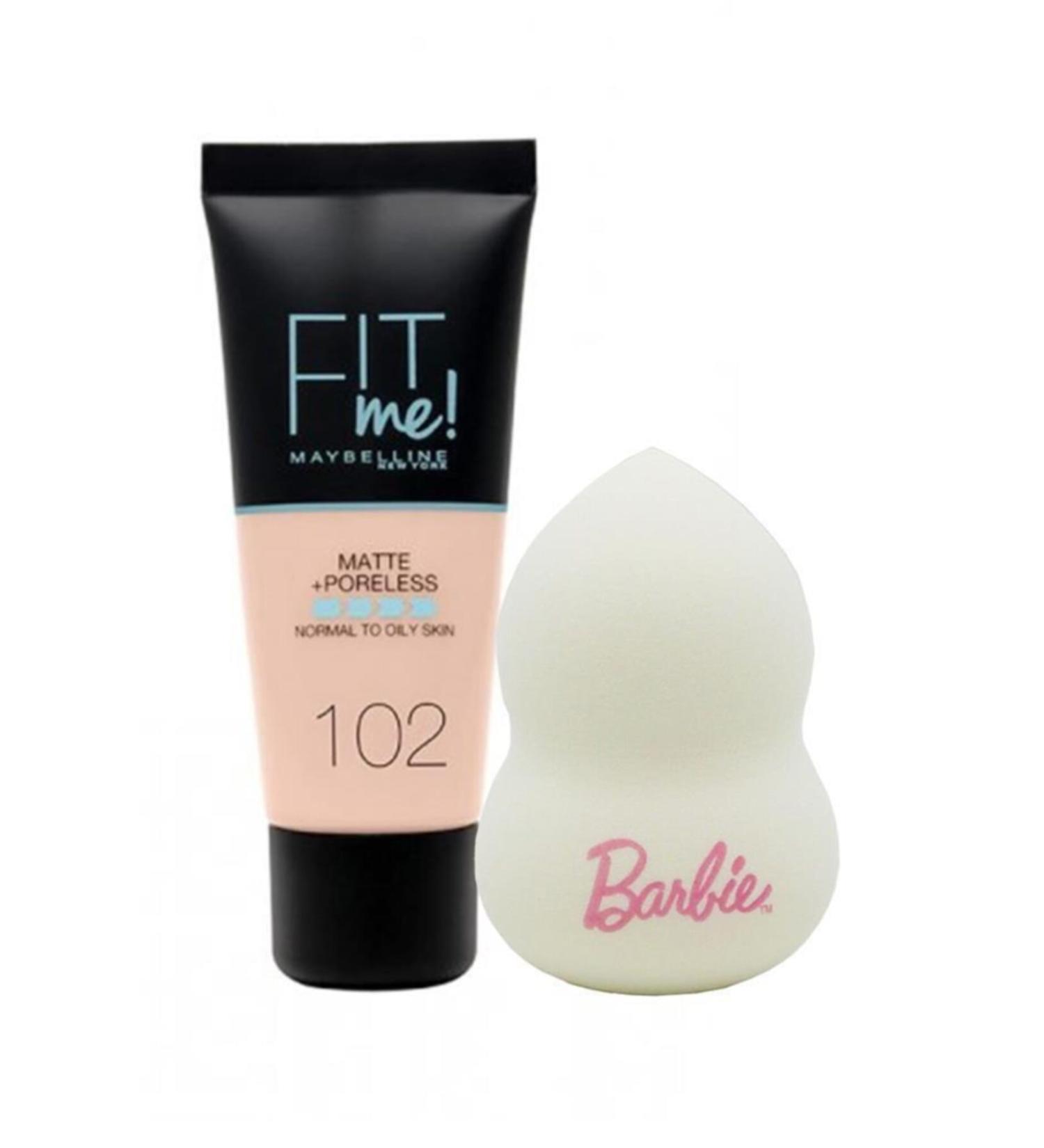 Maybelline New York Maybelline Fit Me Matte+poreless Foundation 102 Fair Sponge Set