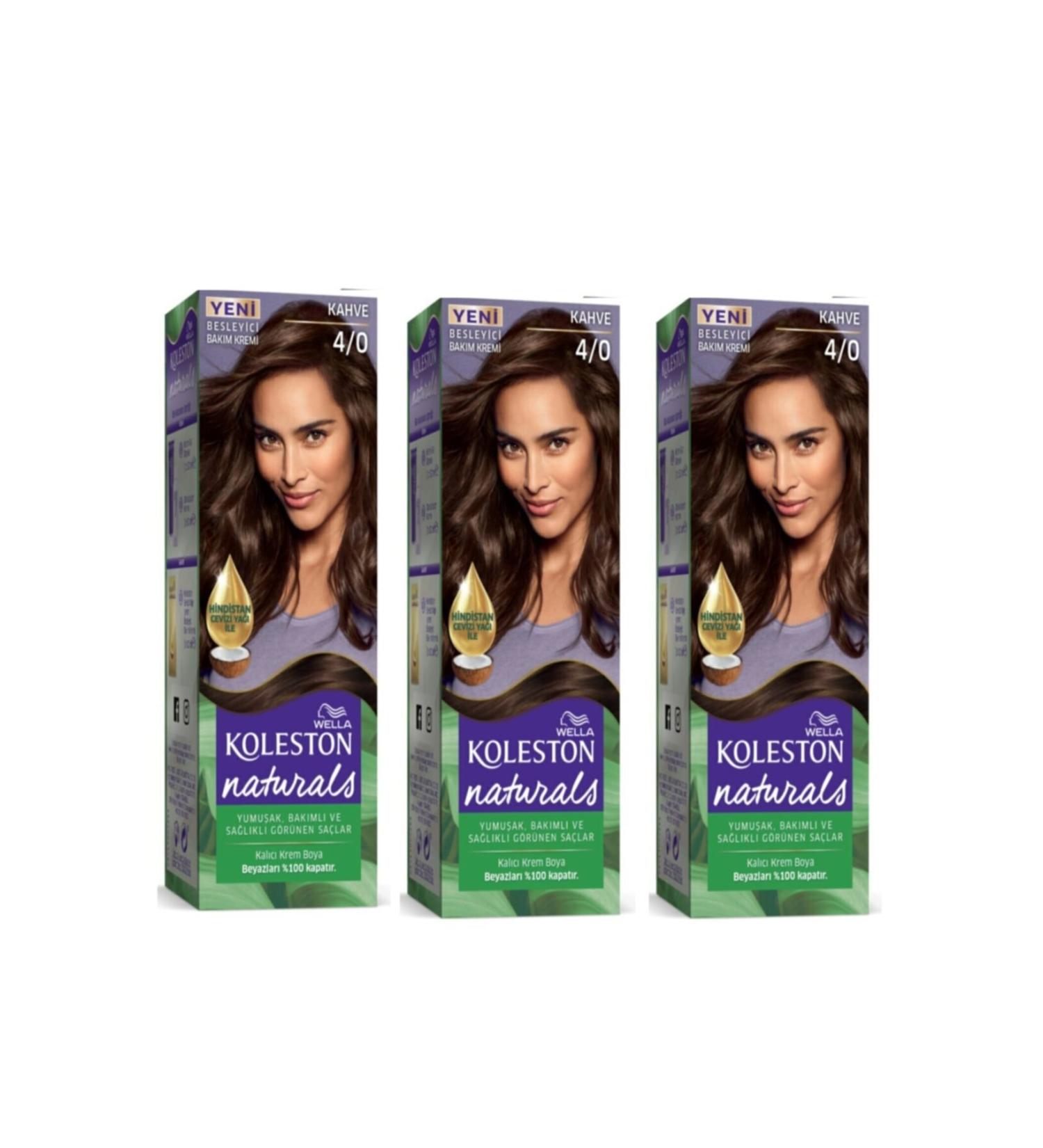 Wella Naturals Coffee 4/0 3 Pack