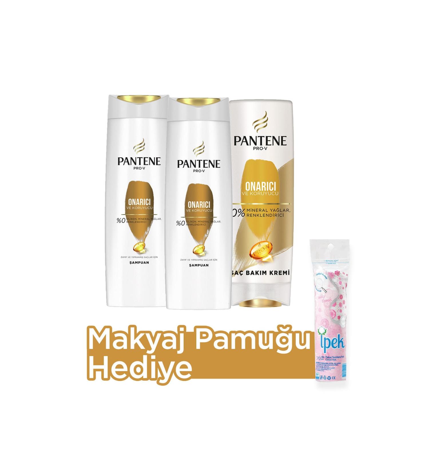 Pantene Repair and Protective Shampoo 400 ml X 2 Hair Care Cream 360 ml Make-up Cotton - Buy Online on GoSupps.com
