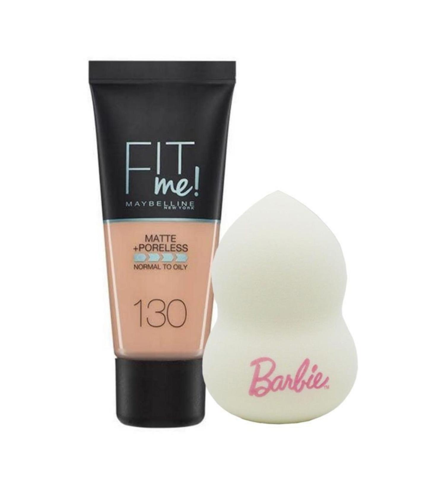 Maybelline New York Maybelline Fit Me Matte+poreless Foundation 130 Buff Beige Sponge Set
