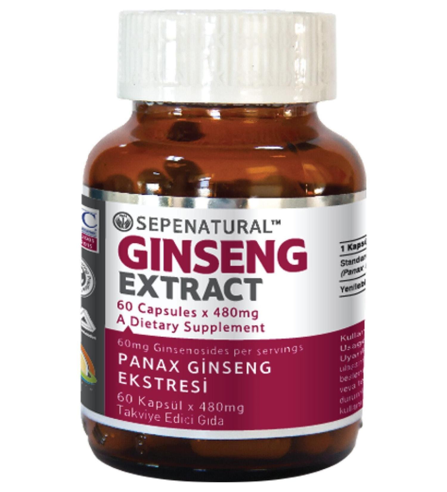 Sepe Natural Panax Ginseng Extract 60 Capsules 480 Mg Ginseng Extract Extract