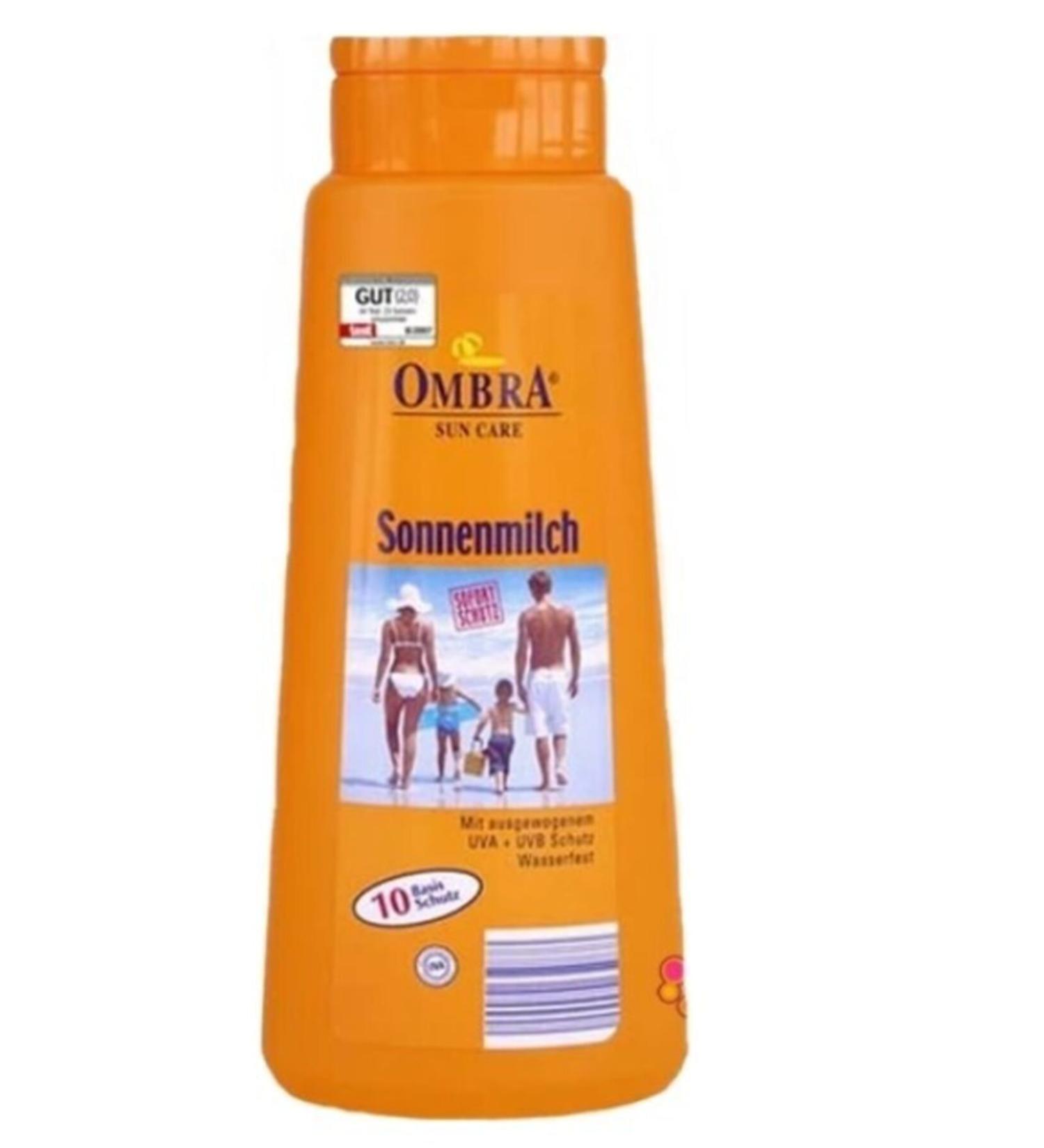 OMBRA German Sun Cream 10 Basis - Sun Care Sonnenmilch Sun Milk (500 ML)