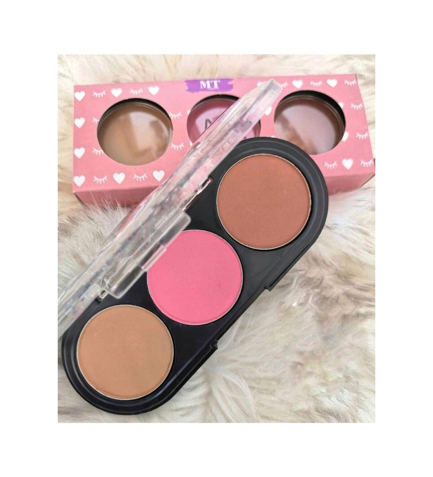 Avantarz Rose Makeuptime 3-Pack Matte Blush Palette