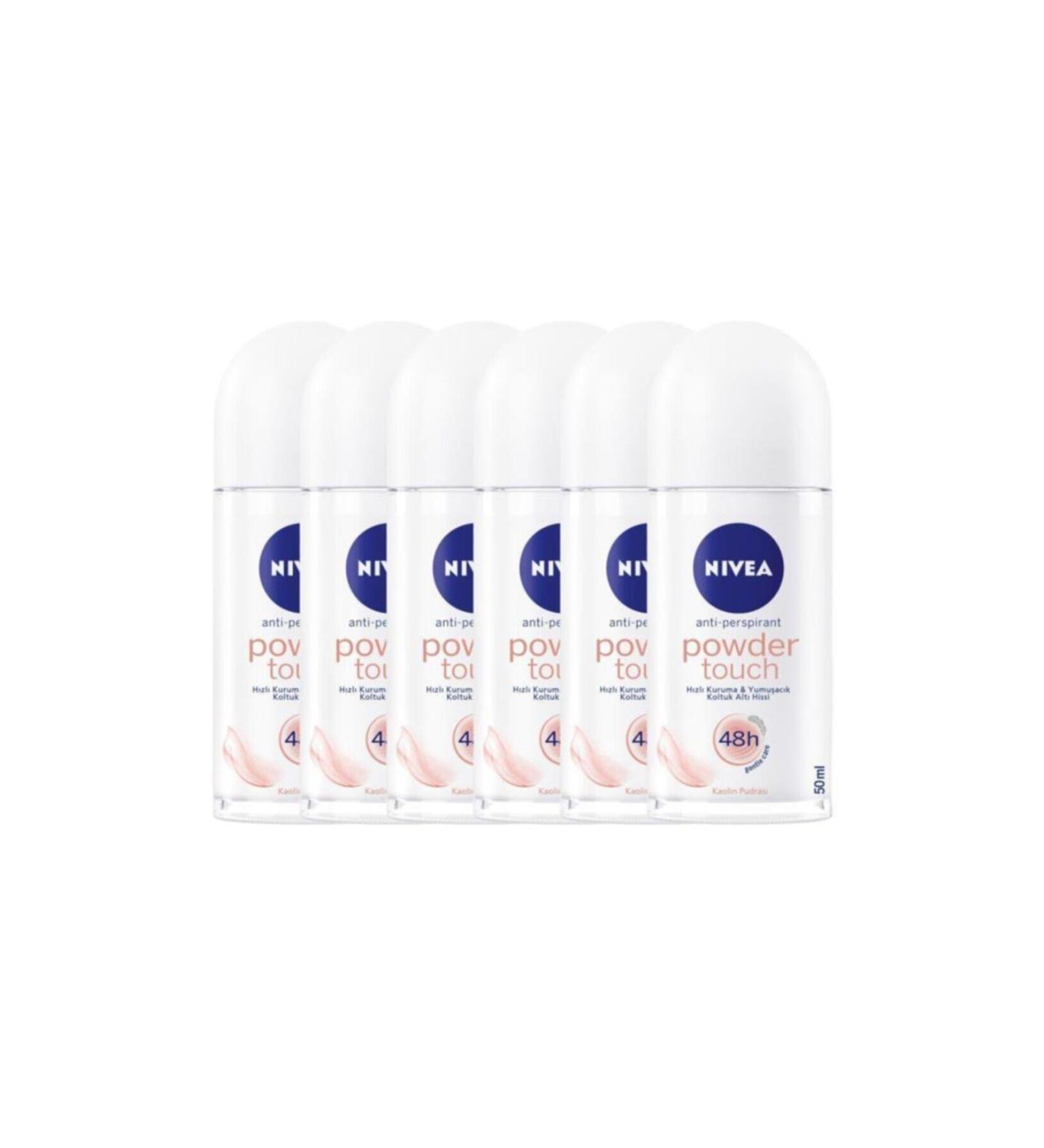 NIVEA Powder Touch Roll On 50 Ml 6 Pcs Advantage Pack
