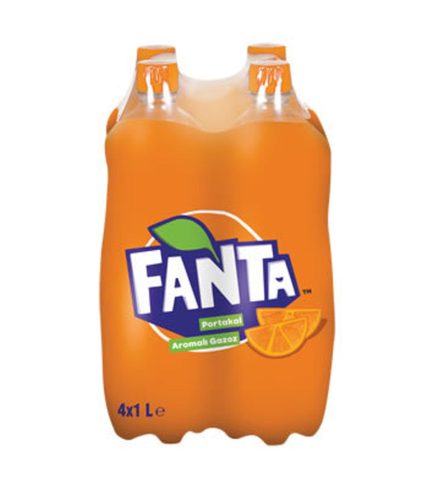 Fanta Fanta Orange Flavored Soda 4X1 L