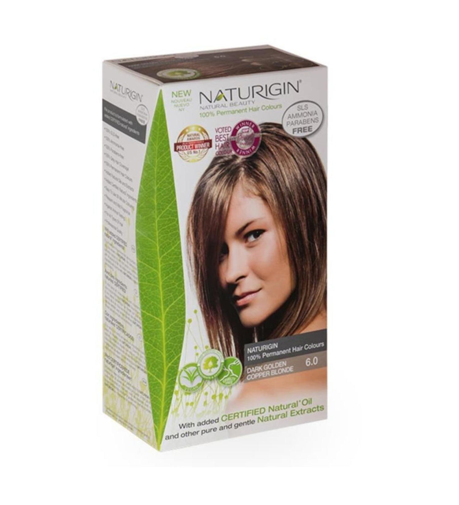 Naturigin Organic Hair Dye 6.0 Dark Golden Copper Blonde - Buy Online on GoSupps.com