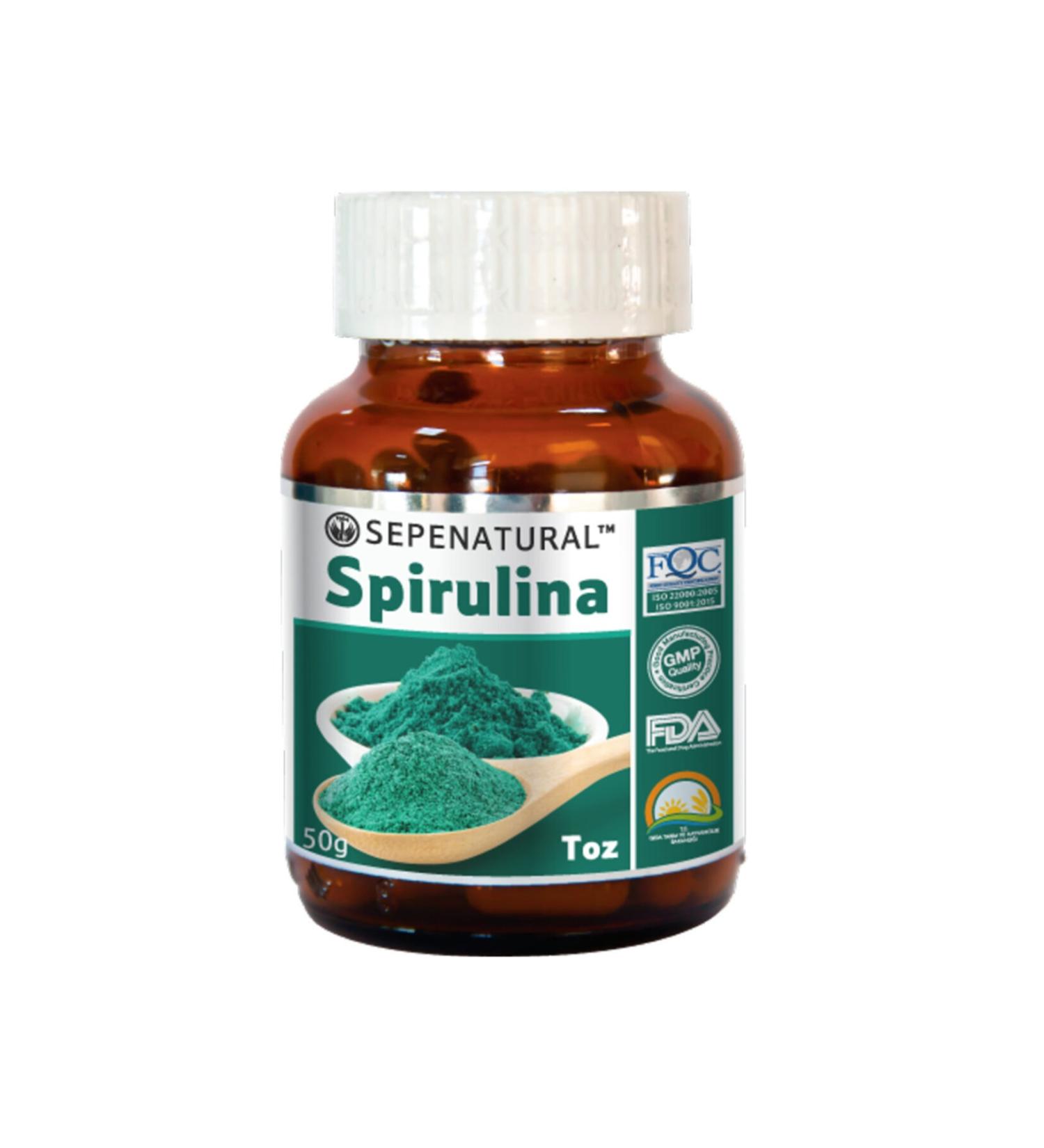 Sepe Natural Powder Spirulina 50 Gr Food Grade Analysis Spirulina Algae