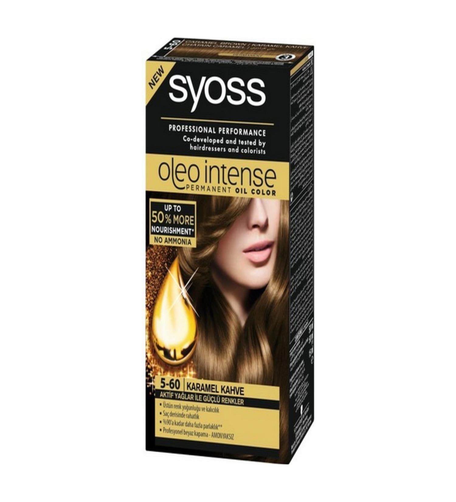 Syoss Oleo Intense Color 5-60 Caramel Brown 50 Ml