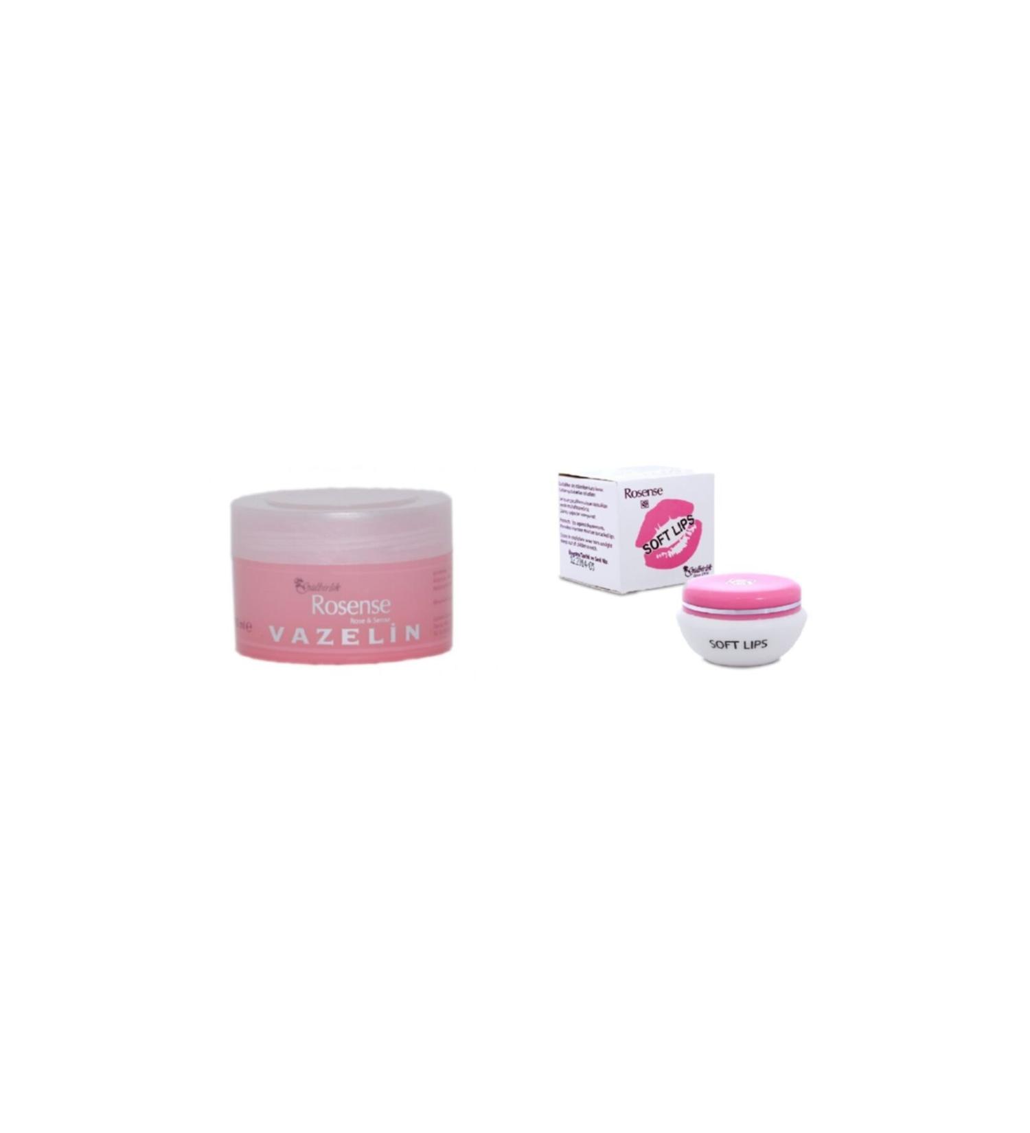 HayalAvm Rosense Vaseline 100ml + Soft Lips 2 pack