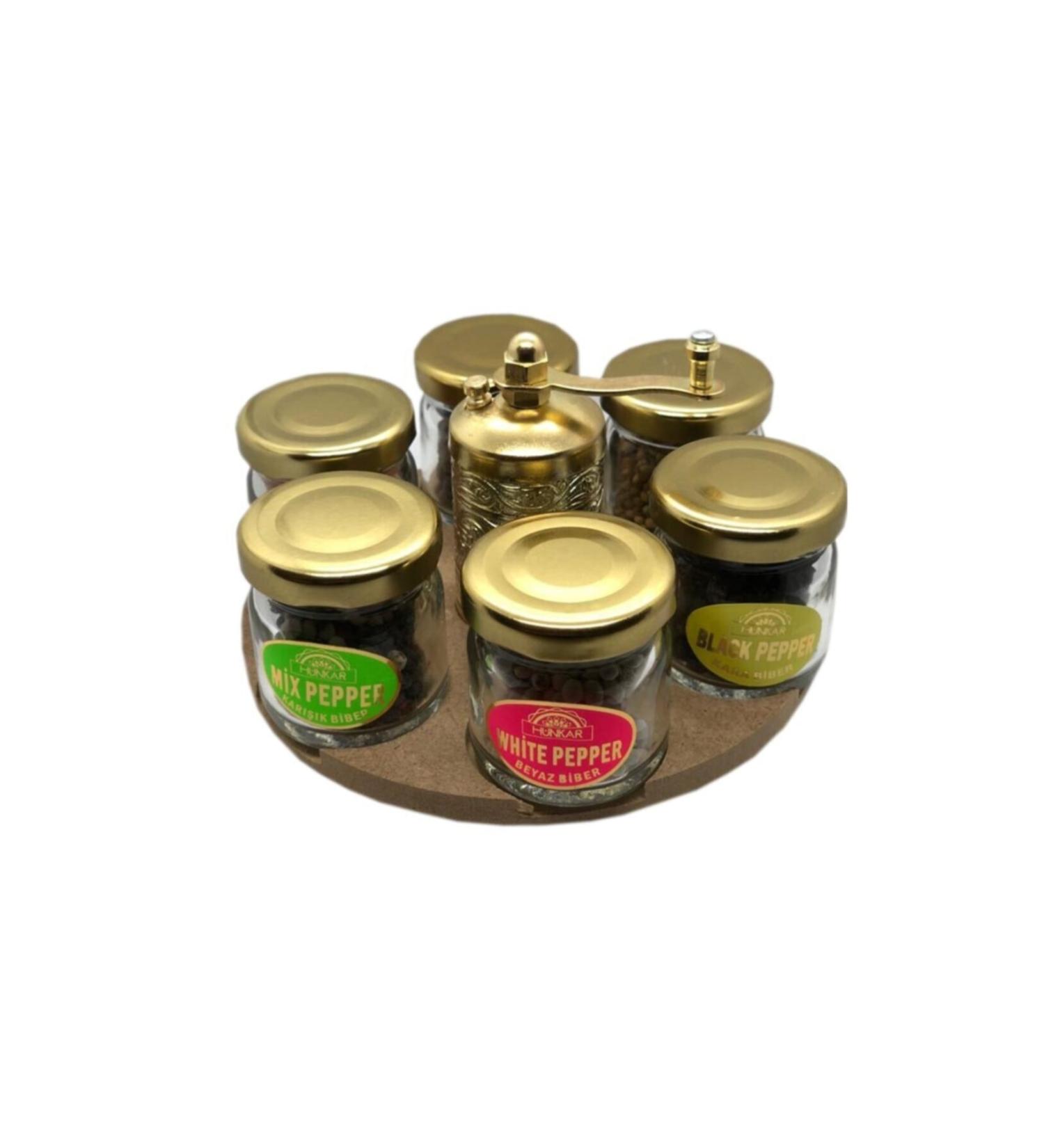 Sultan Jar Spice Set with Mill 6 Pieces