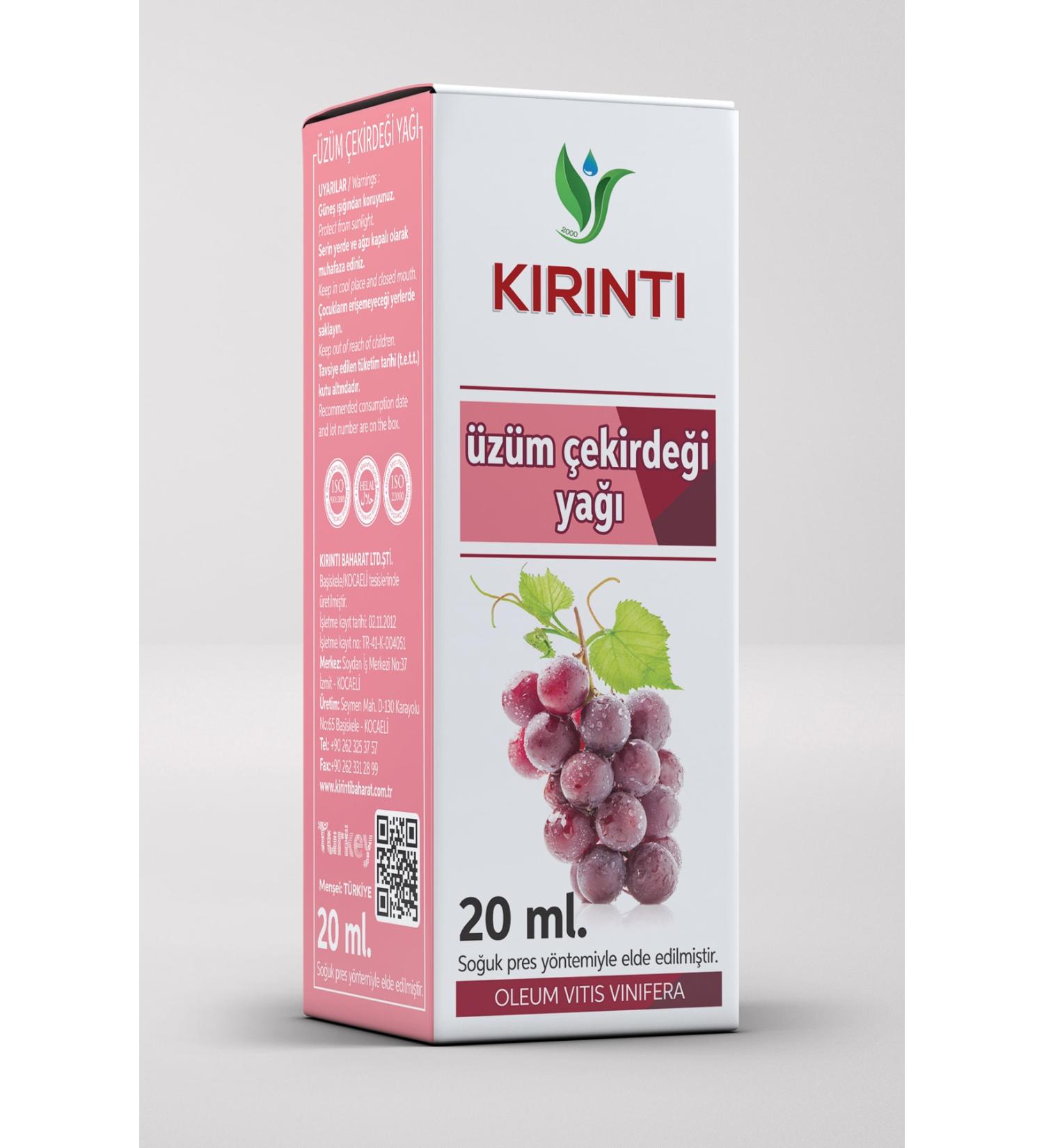 KIRINTI 2000 Grape Seed Oil 20 Ml 2 Pieces
