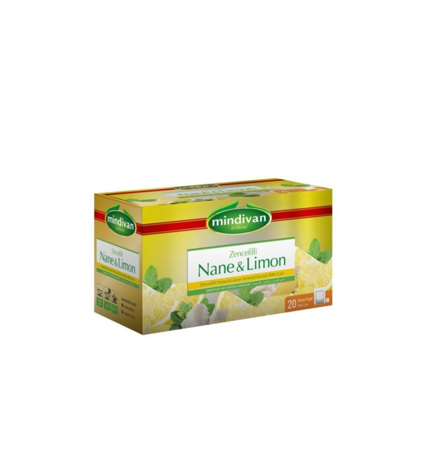 Mindivan Mint Lemon Tea 20 Tea Bags (2 Pieces)