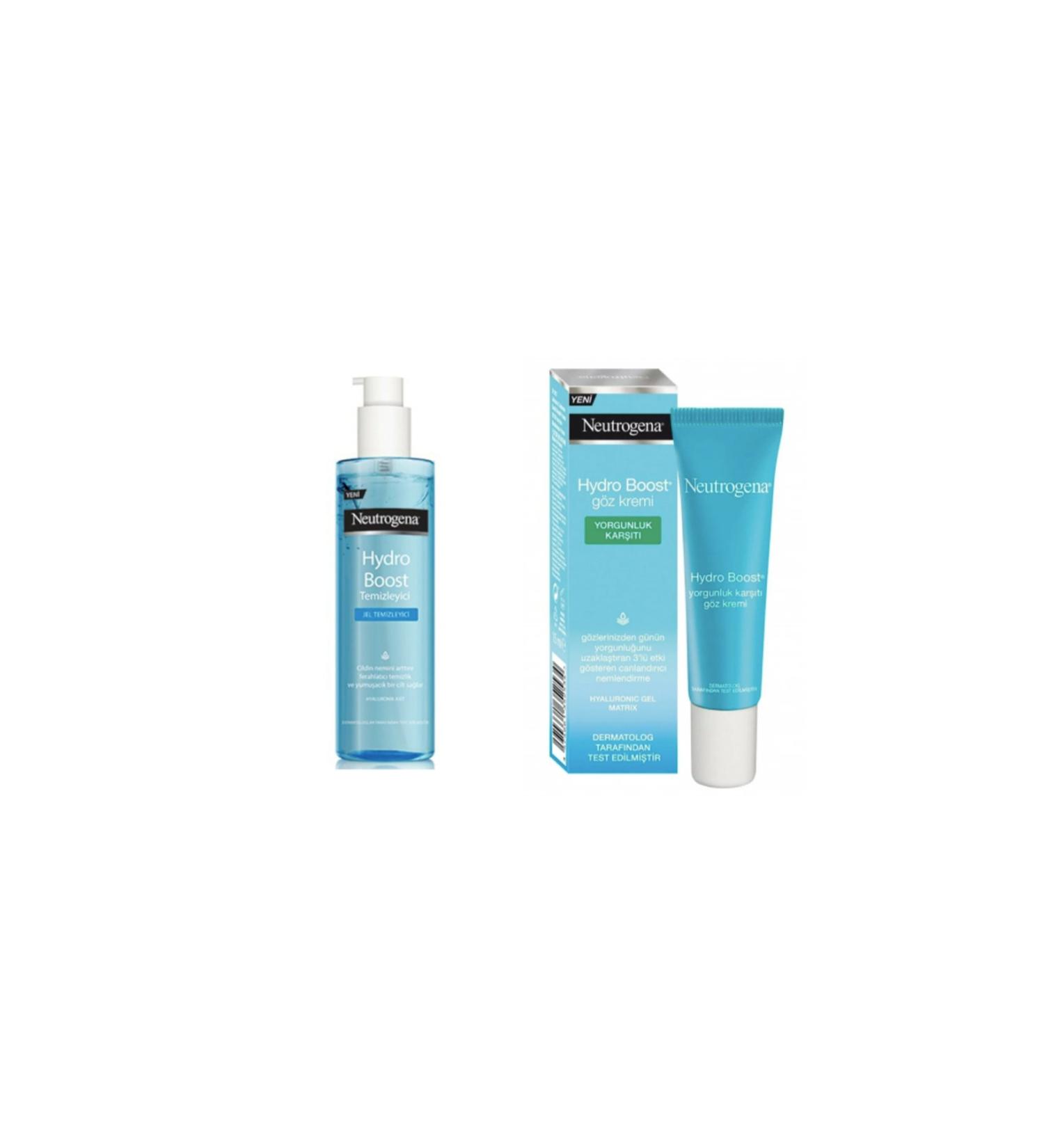 Neutrogena Hydro Boost Water Gel Cleanser 200 ml + Hydro Boost Anti-Fatigue Eye Cream 15 ml