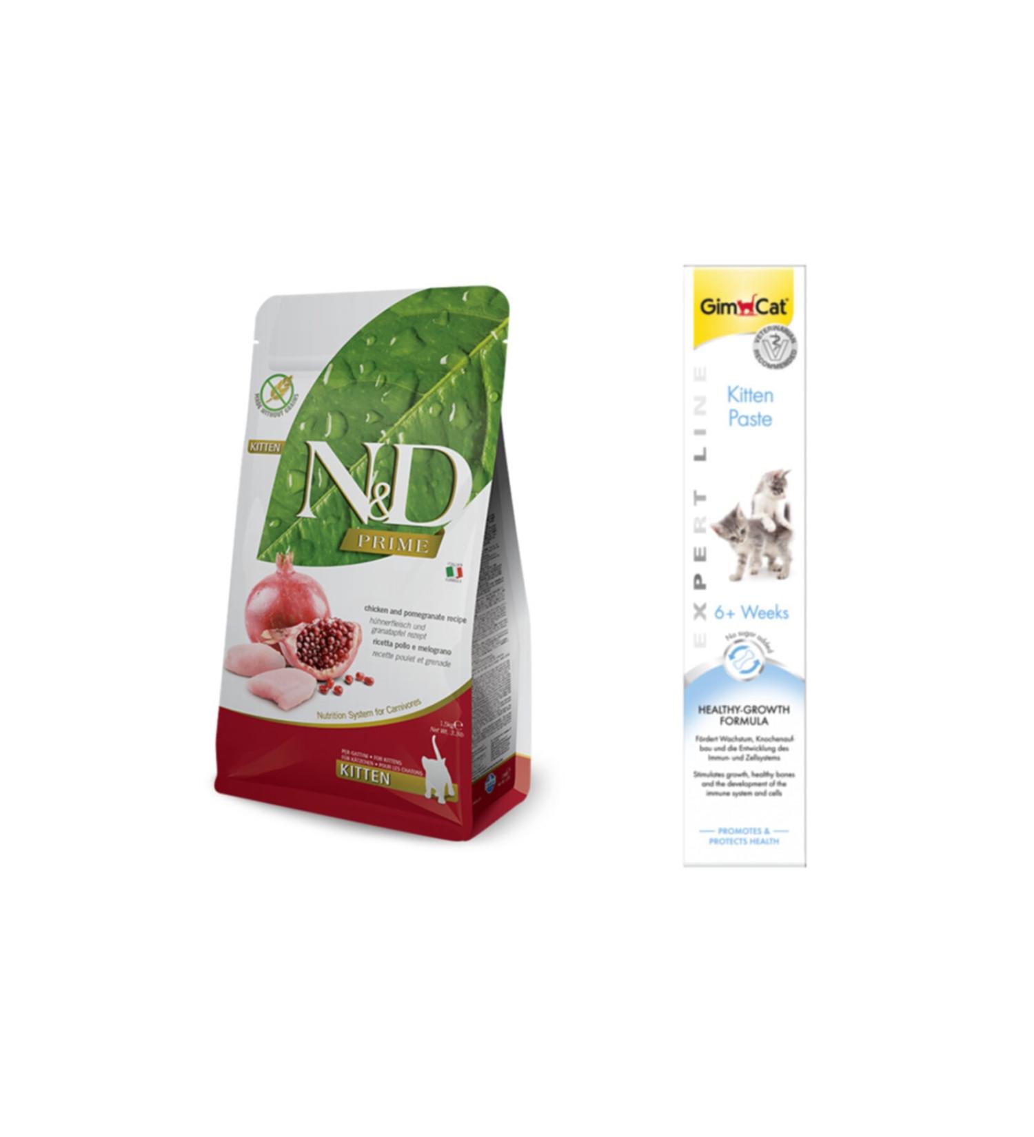 N & D Nd grain-free kitten chicken pomegranate kitten dry food 1.5 kg